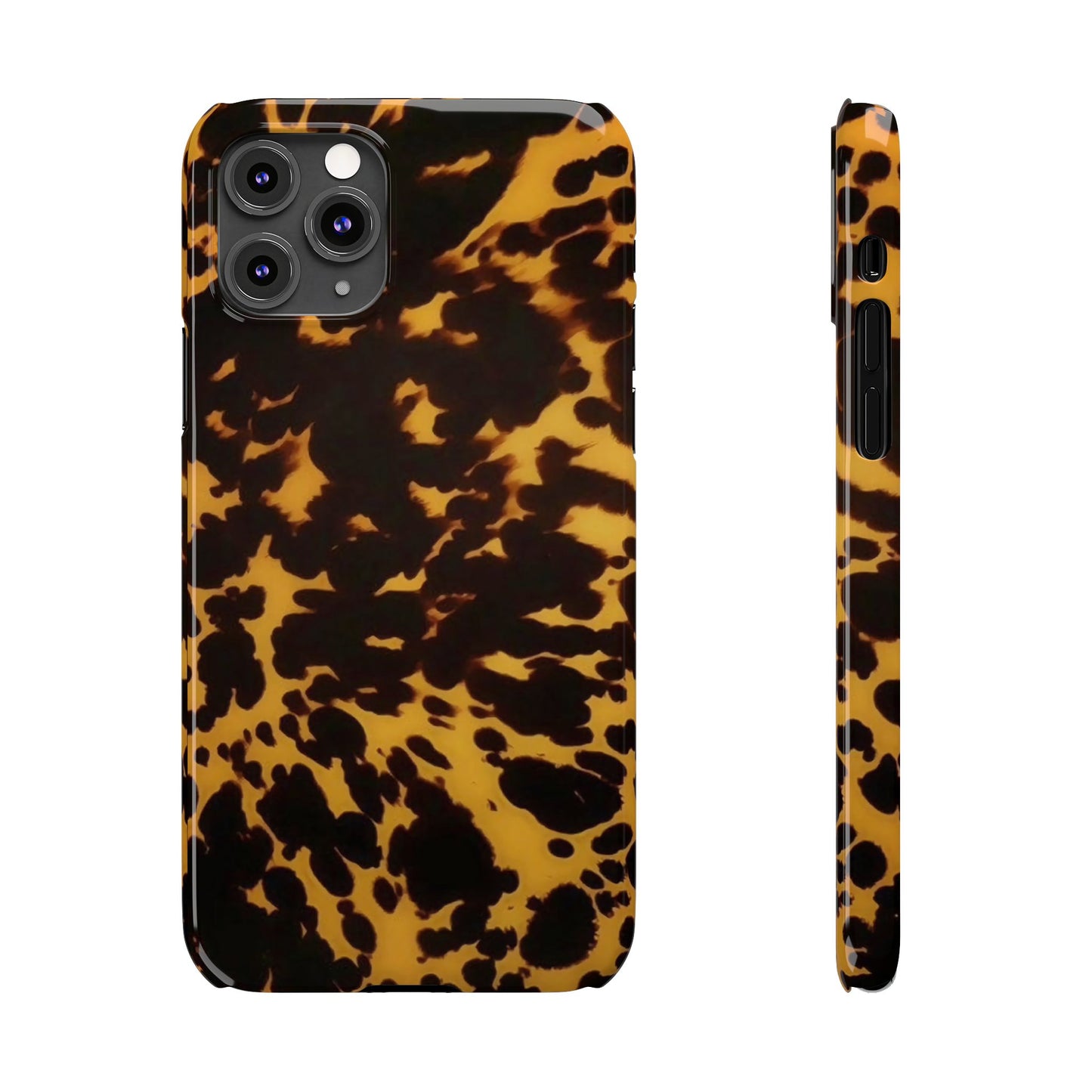 Two Tone Tortoiseshell iPhone Ultra Slim Cases, Glossy Finish