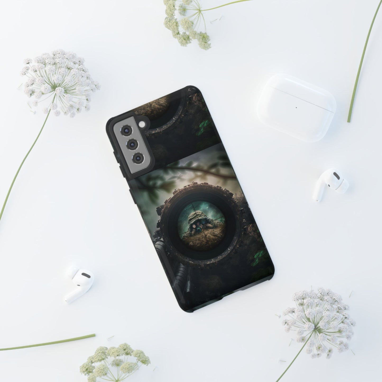 Sniper Scope Soldier Phone Case | Dual Layer Tough Cover  For iPhone