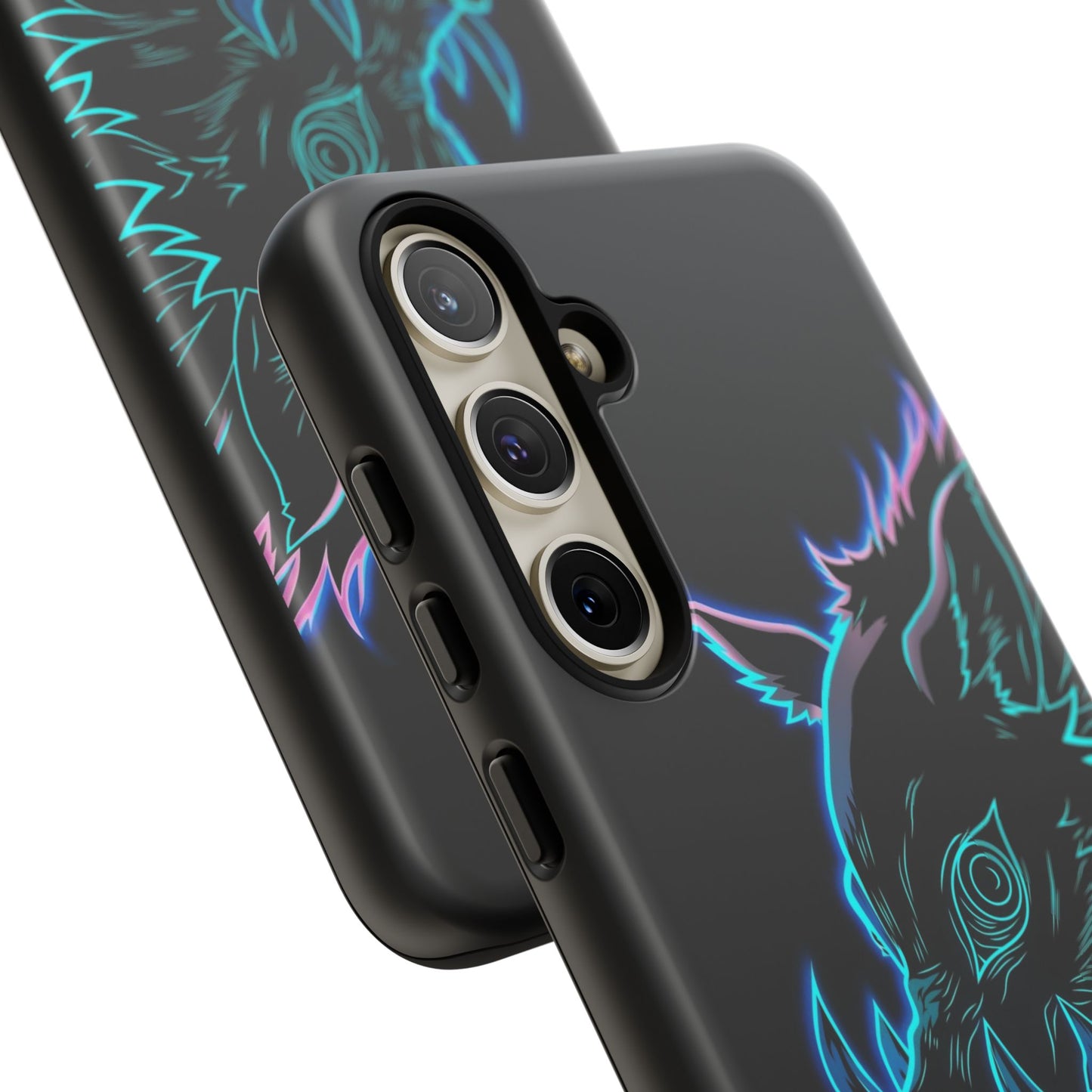 Tough Cases For iPhone, Galaxy, Anime Hashibira Beast Slayer Neon Design