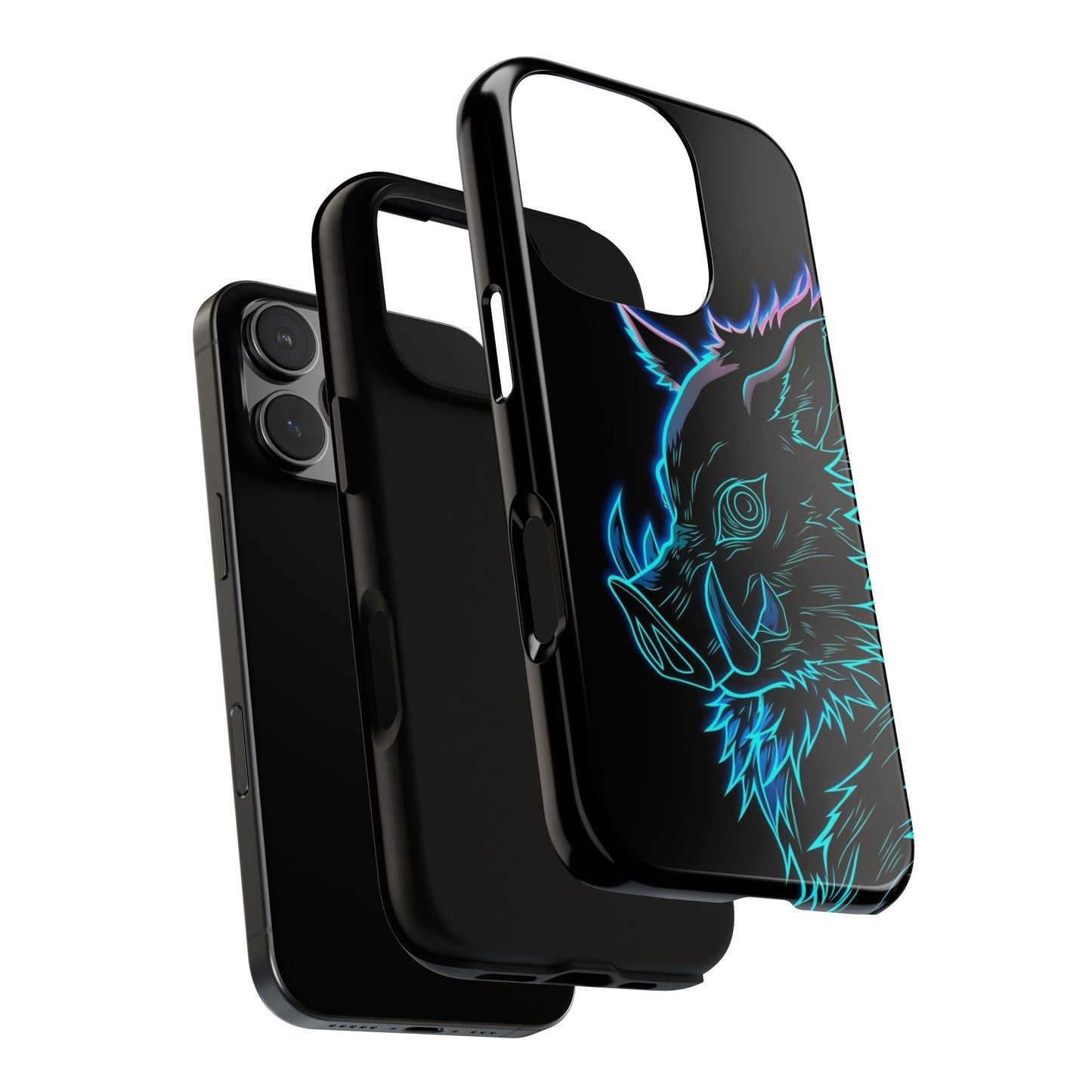Tough Cases For iPhone, Galaxy, Anime Hashibira Beast Slayer Neon Design