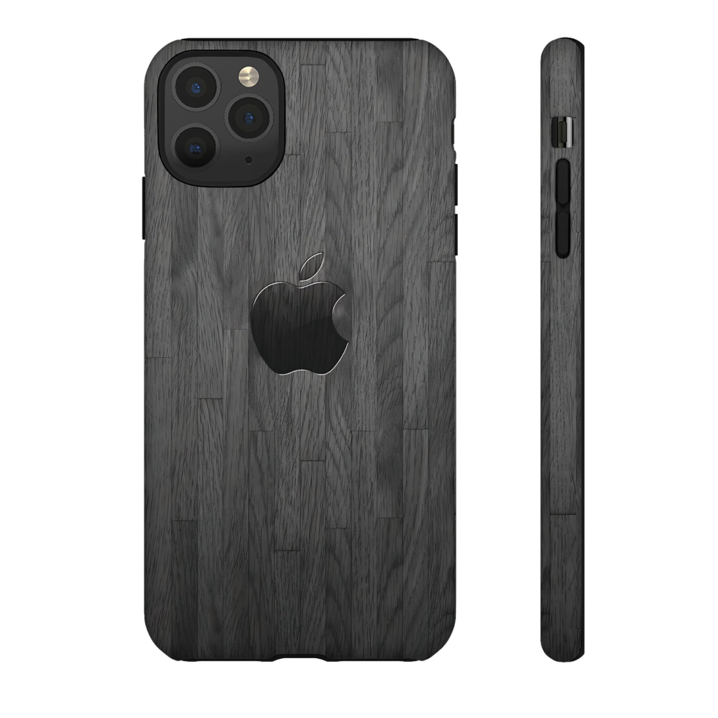 Tough Cases For iPhones, Gray Wood Color Rugged Phone Case