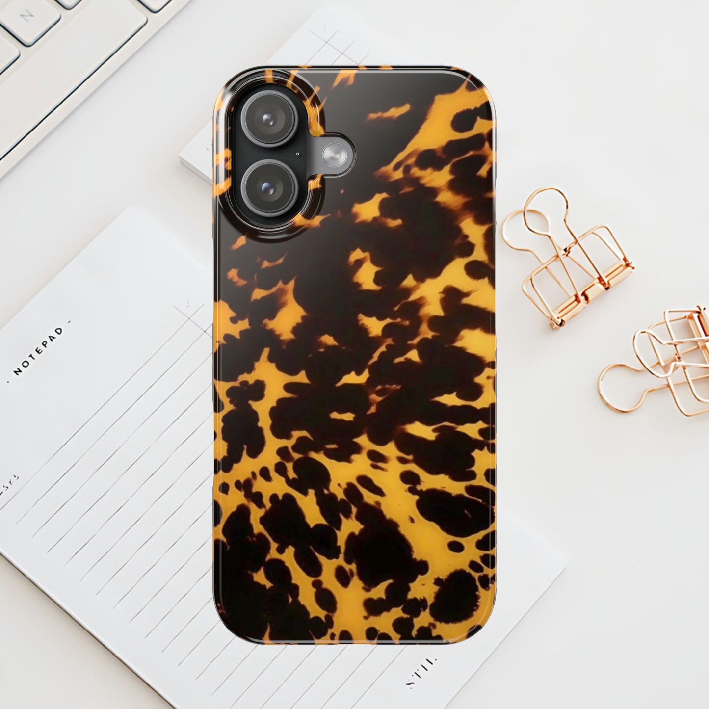 Two Tone Tortoiseshell iPhone Ultra Slim Cases, Glossy Finish