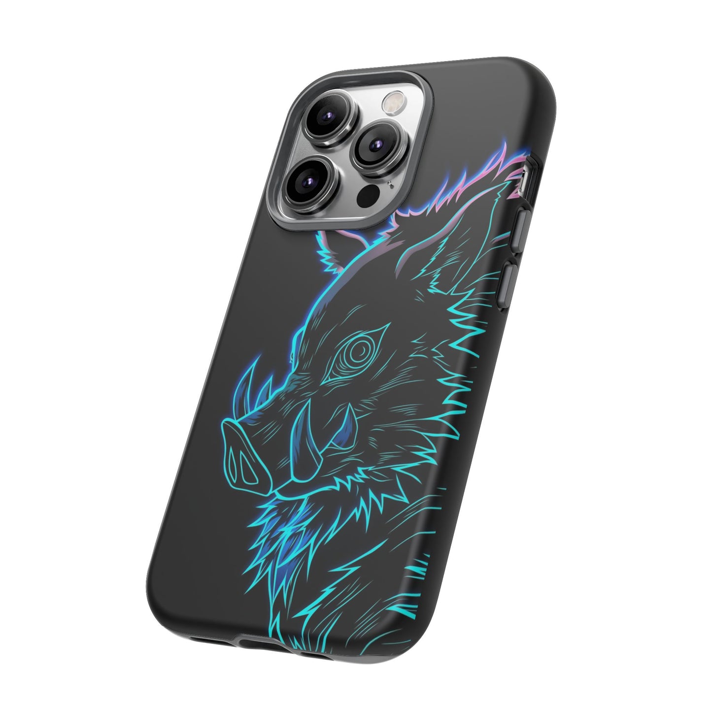 Tough Cases For iPhone, Galaxy, Anime Hashibira Beast Slayer Neon Design
