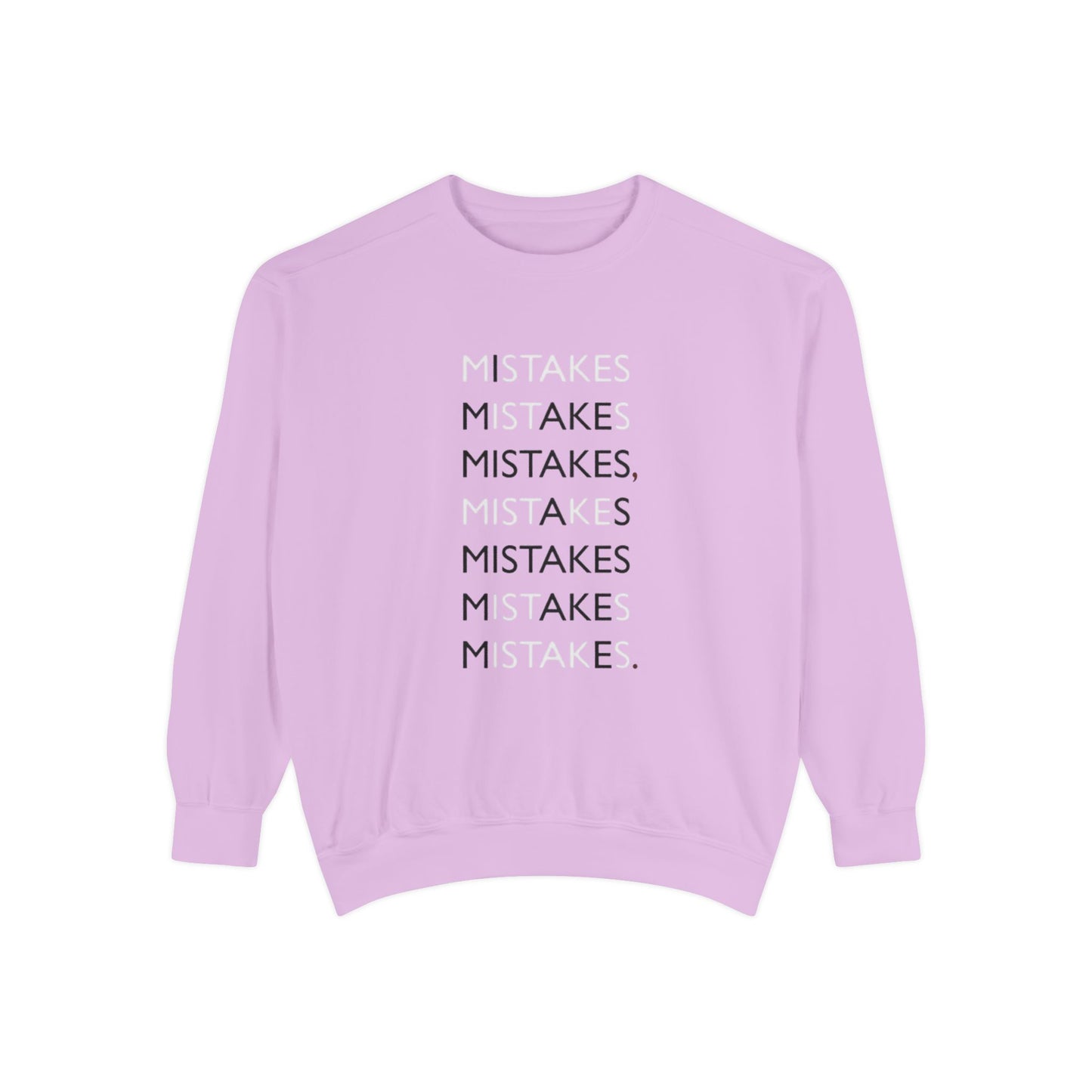 I Make Mistakes Sweatshirt | Comfy Typographic Self-Acceptance Crewneck