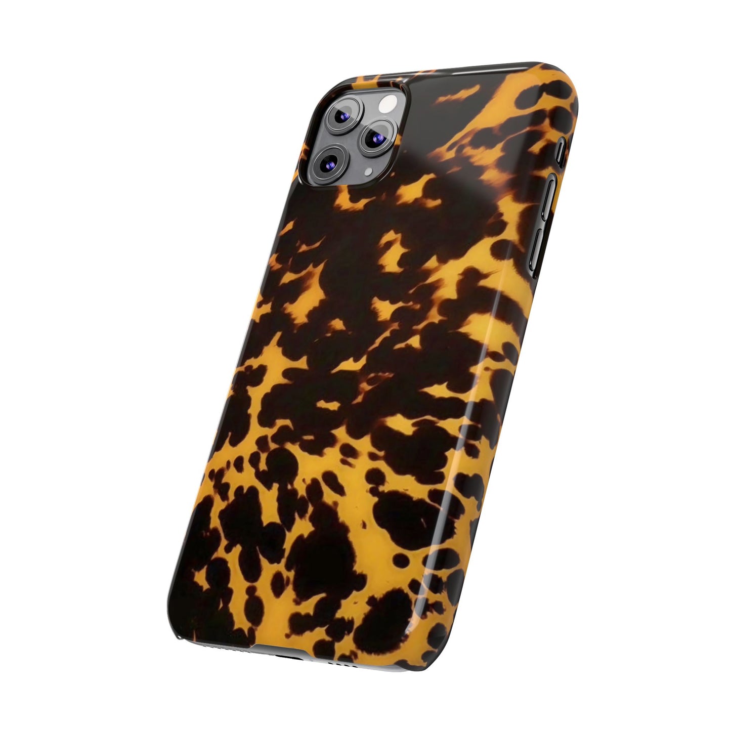 Two Tone Tortoiseshell iPhone Ultra Slim Cases, Glossy Finish