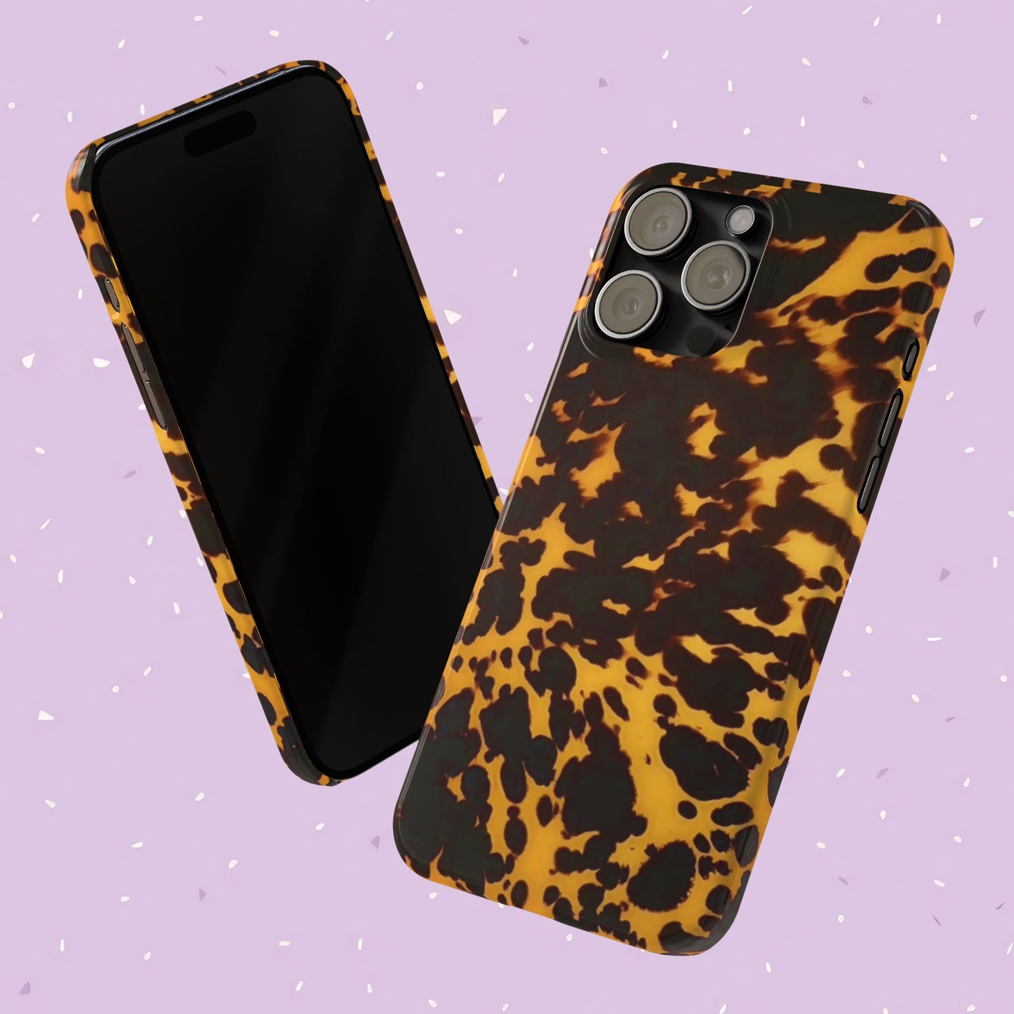 Two Tone Tortoiseshell iPhone Ultra Slim Cases, Glossy Finish