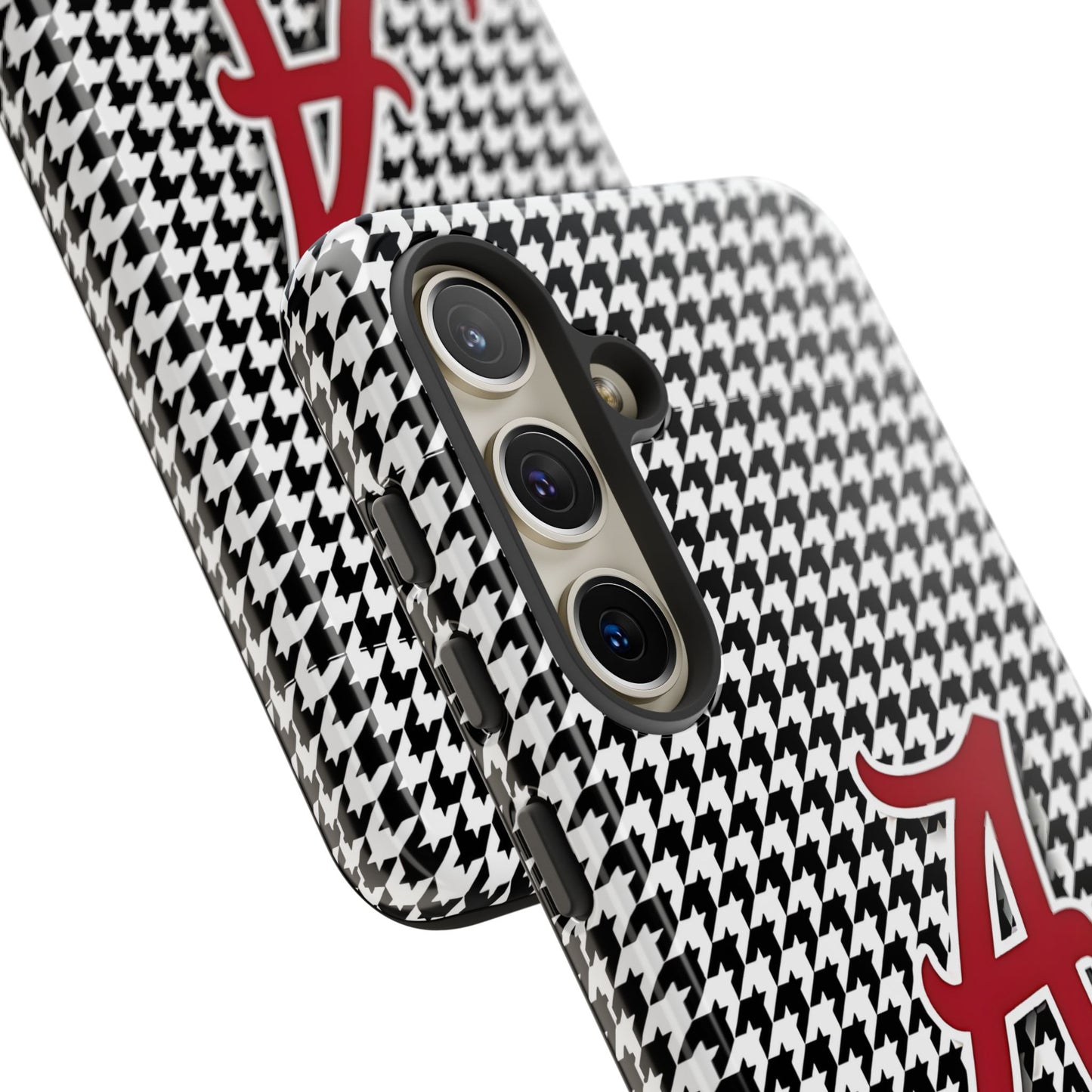 Alabama Houndstooth Phone Case, Tough Cases, College RTR Fan Gear, Initial A