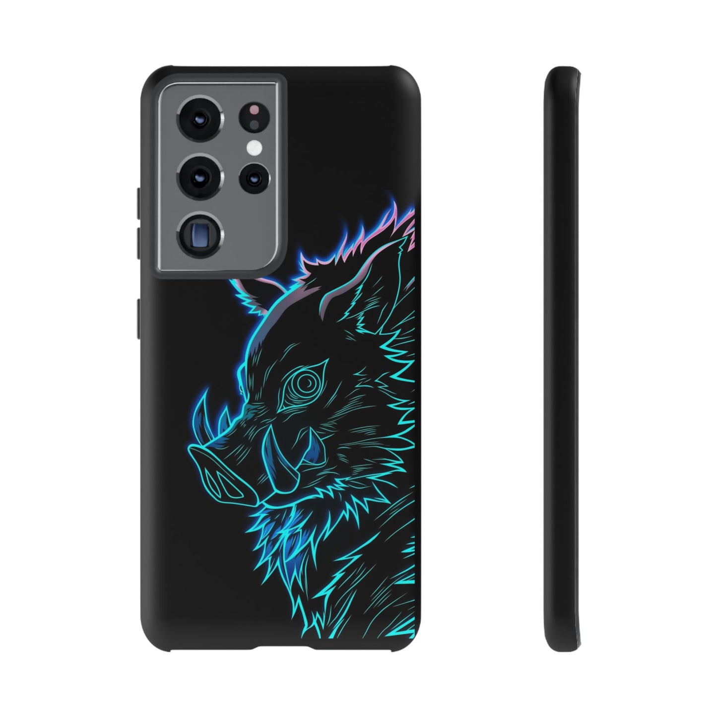 Tough Cases For iPhone, Galaxy, Anime Hashibira Beast Slayer Neon Design