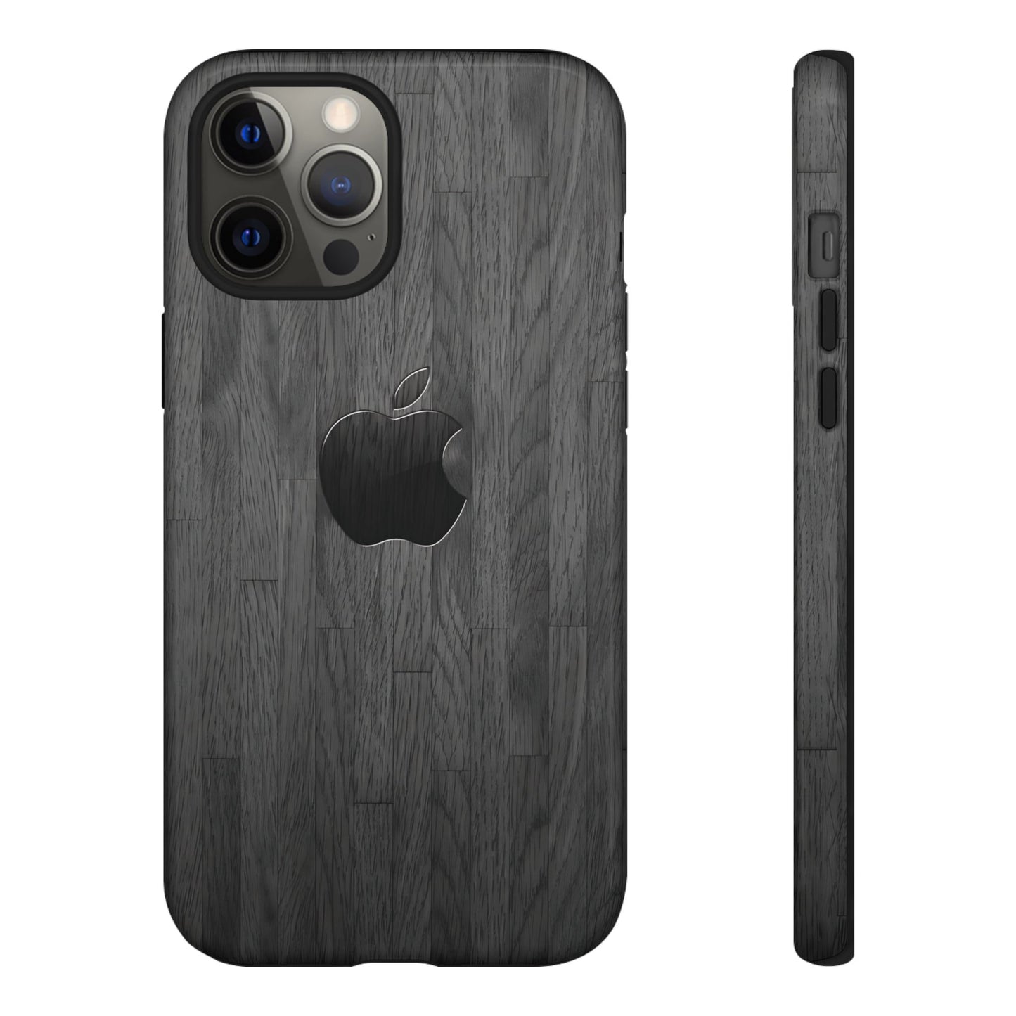 Tough Cases For iPhones, Gray Wood Color Rugged Phone Case