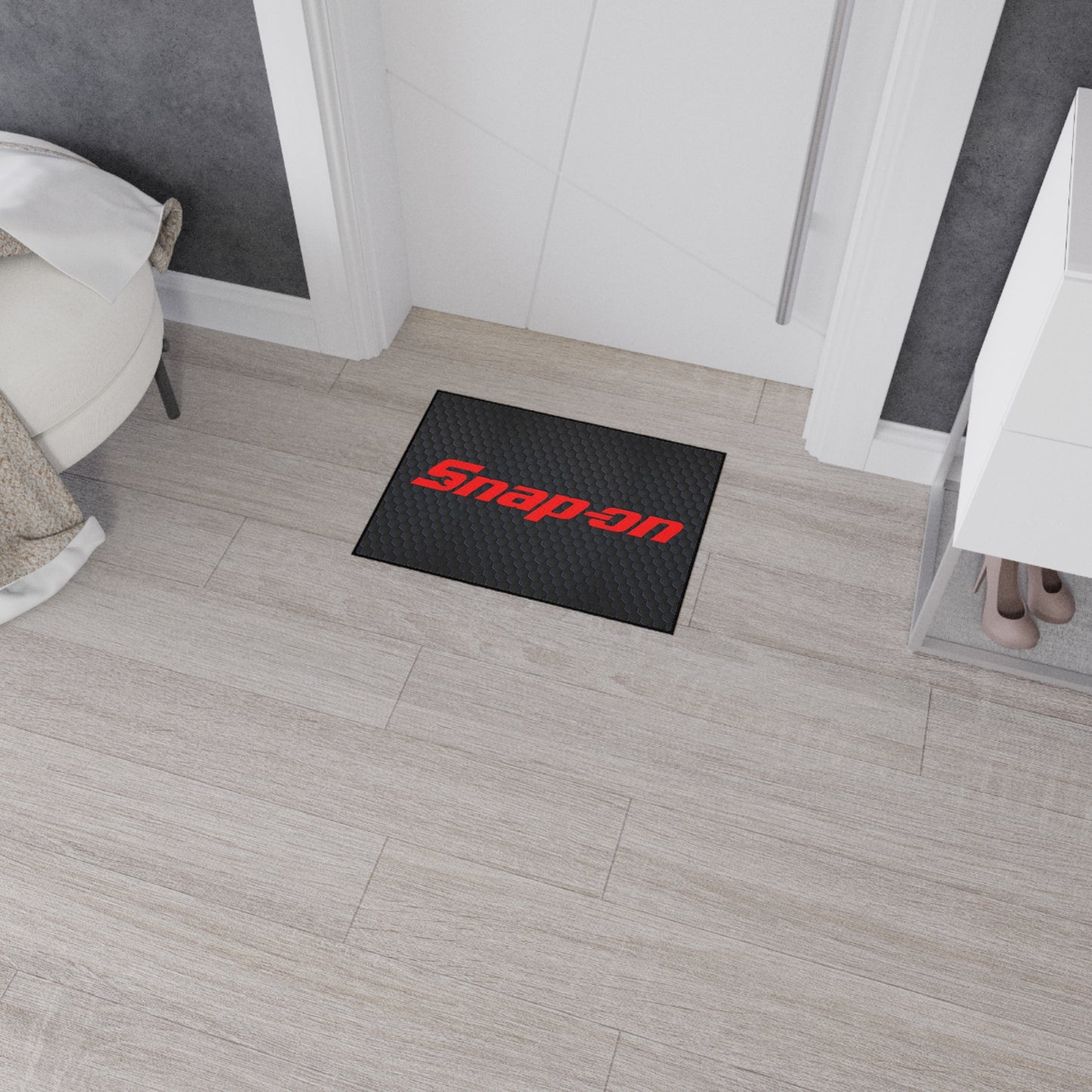 Snap-on Hexagonal  Heavy Duty Garage Floor Mat — Non-Slip Tool Bench Mat