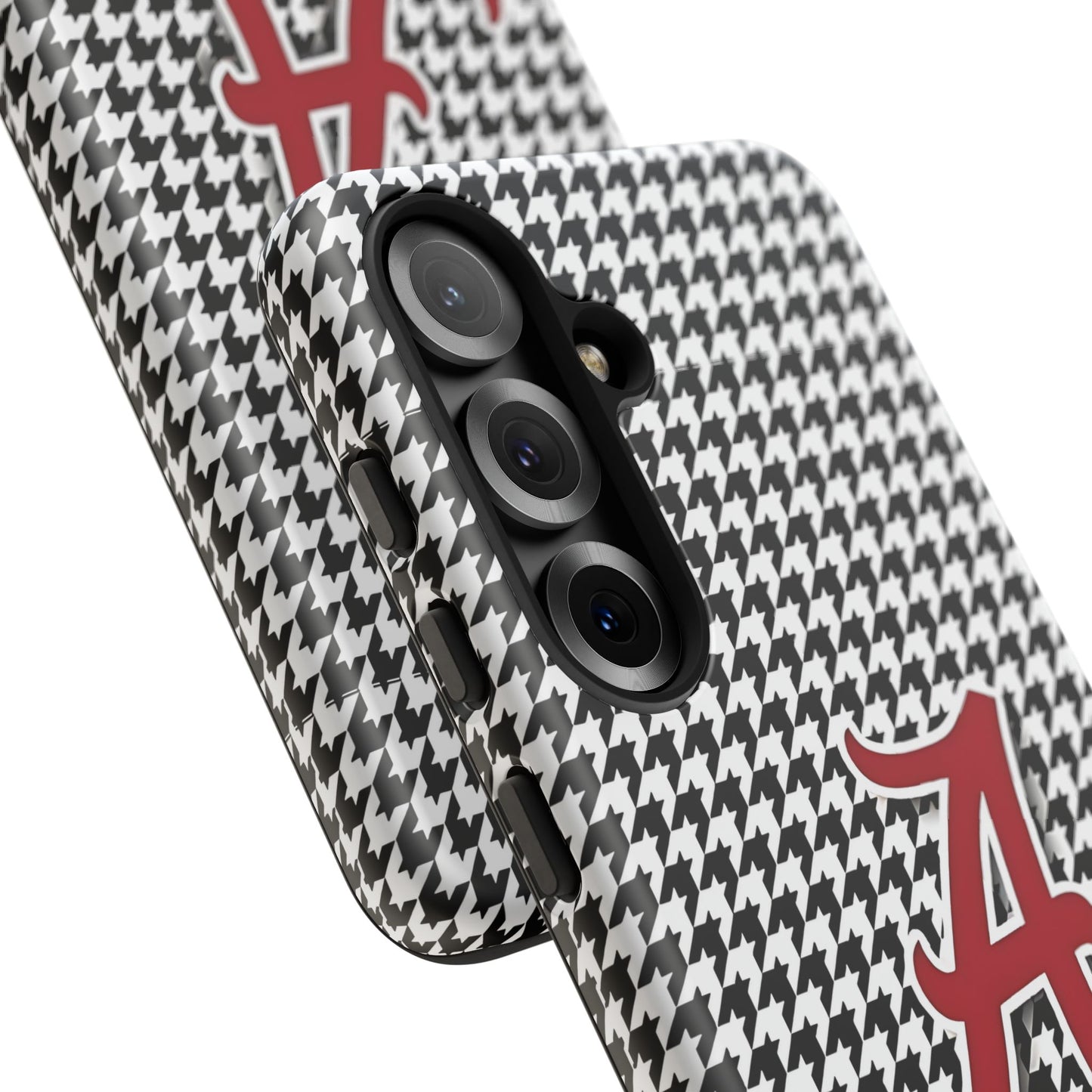 Alabama Houndstooth Phone Case, Tough Cases, College RTR Fan Gear, Initial A