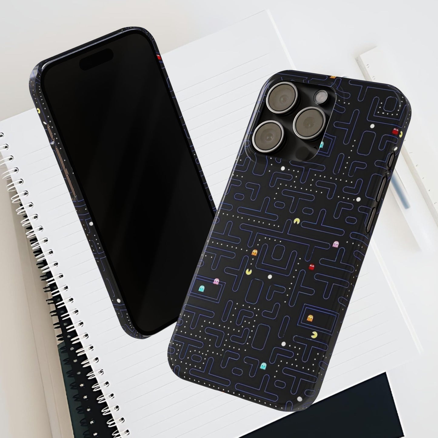 iPhone Slim Case, Pac Man Arcade Game Board Design, Glossy Finish