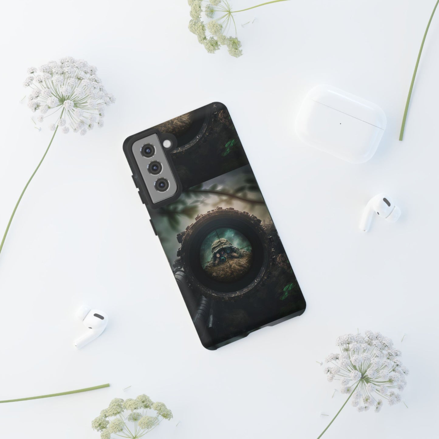 Sniper Scope Soldier Phone Case | Dual Layer Tough Cover  For iPhone