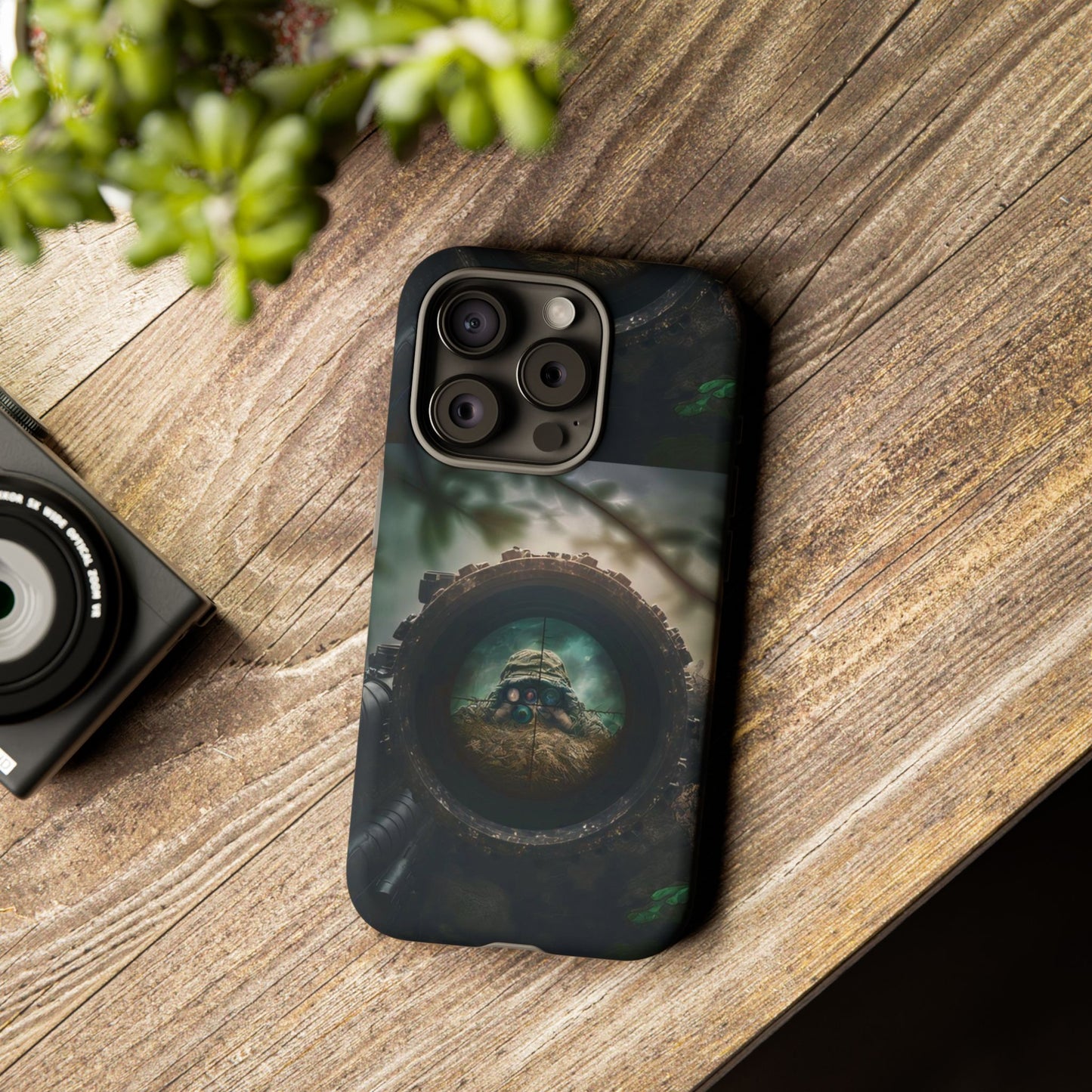 Sniper Scope Soldier Phone Case | Dual Layer Tough Cover  For iPhone