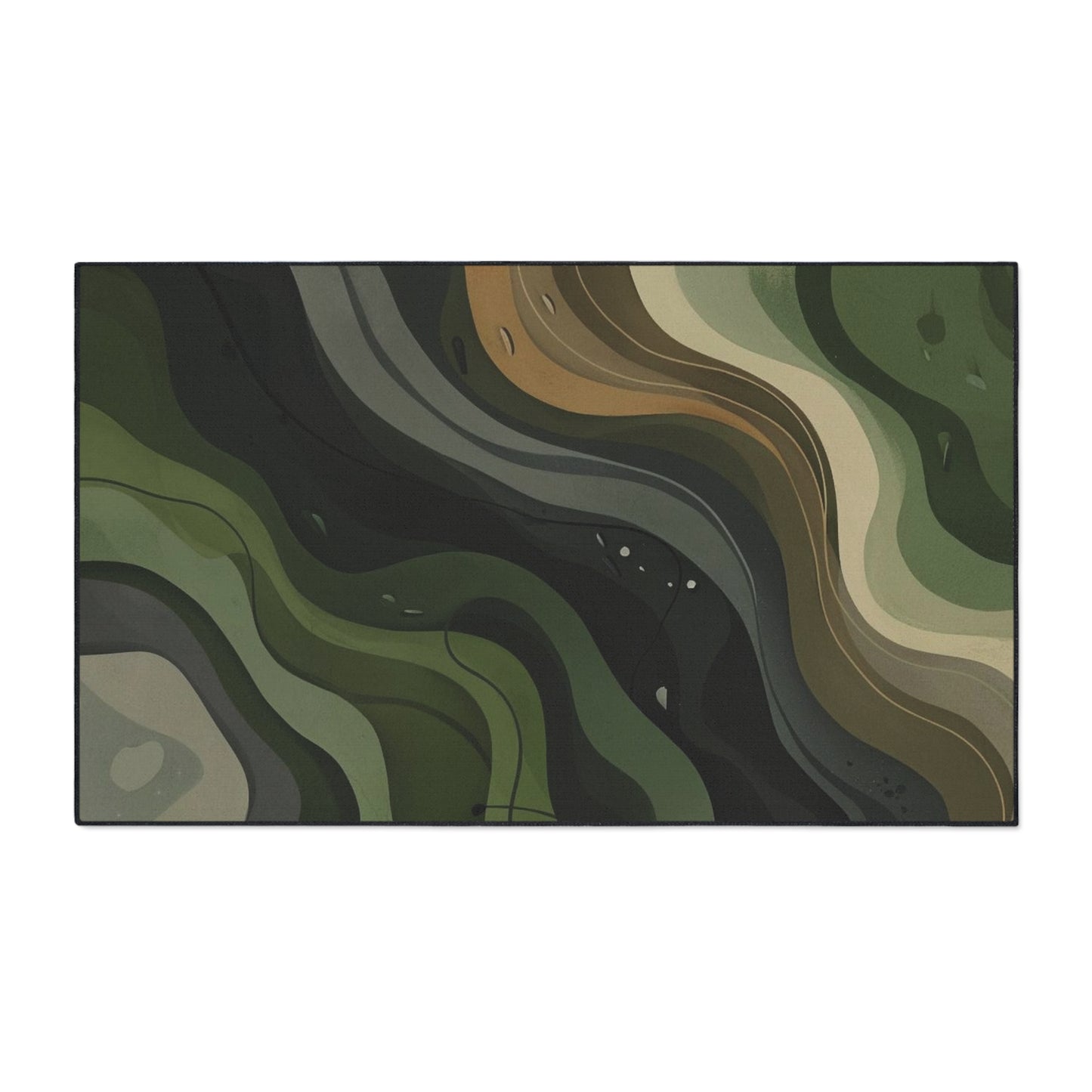 Abstract Golf Course Camo Contour Heavy-Duty Floor Mat