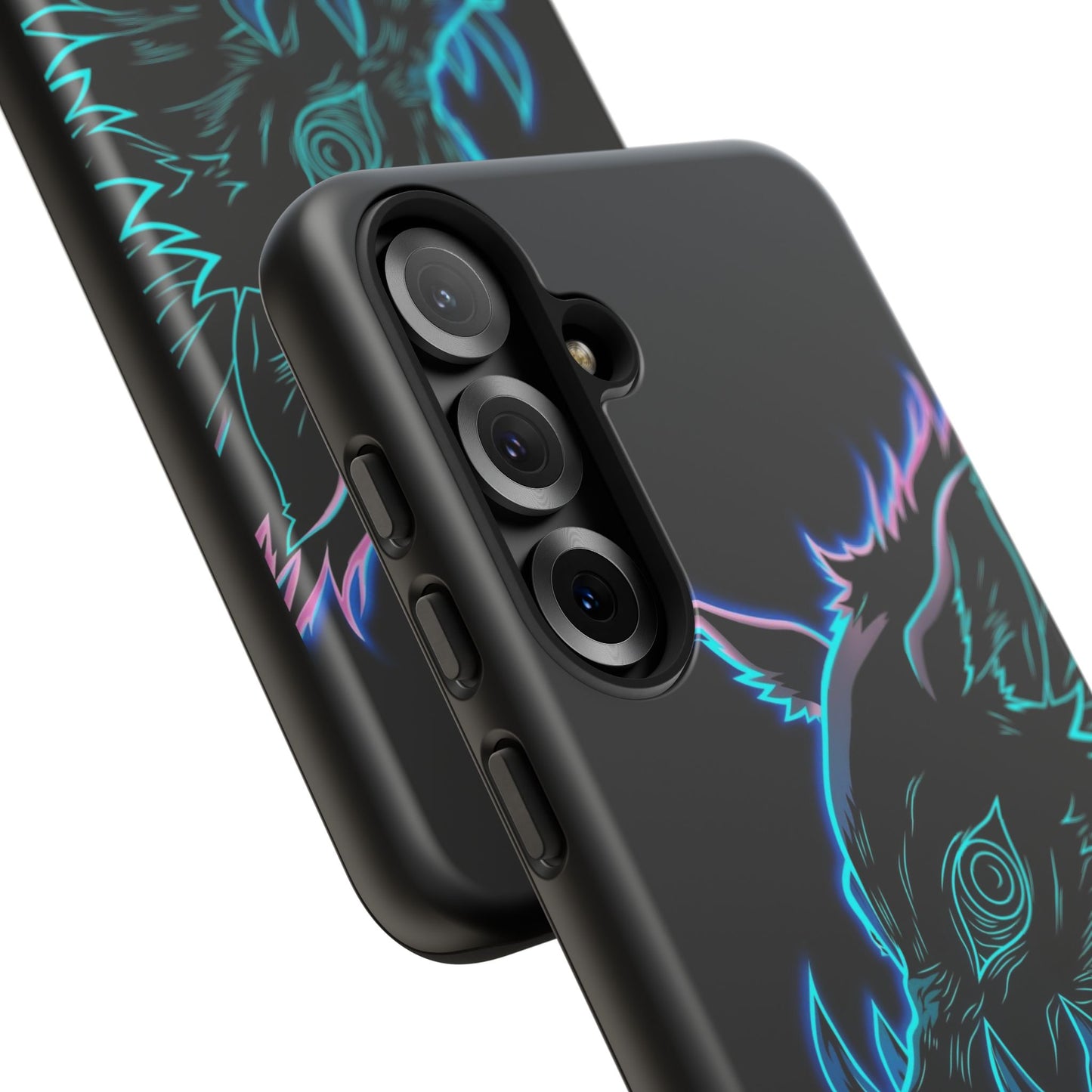 Tough Cases For iPhone, Galaxy, Anime Hashibira Beast Slayer Neon Design