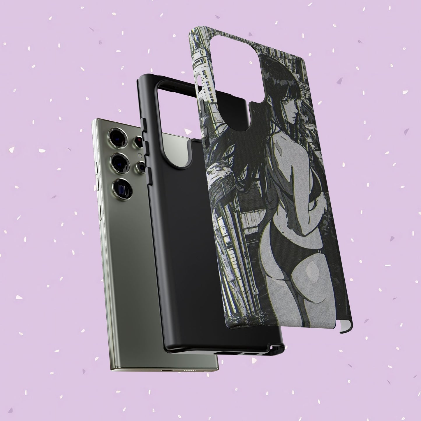 Tough Phone Case, Anime Manga Girl Bikini Design, iPhone, Galaxy, Google Pixel, Hentai Ecchi Art