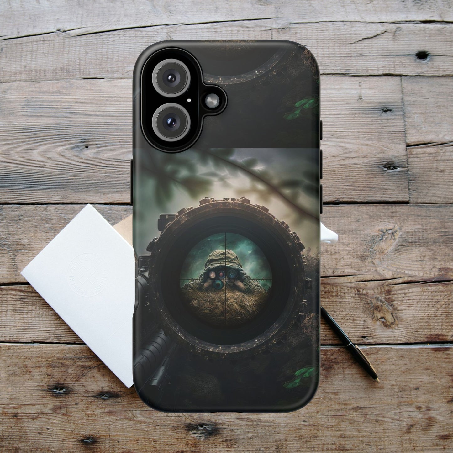 Sniper Scope Soldier Phone Case | Dual Layer Tough Cover  For iPhone