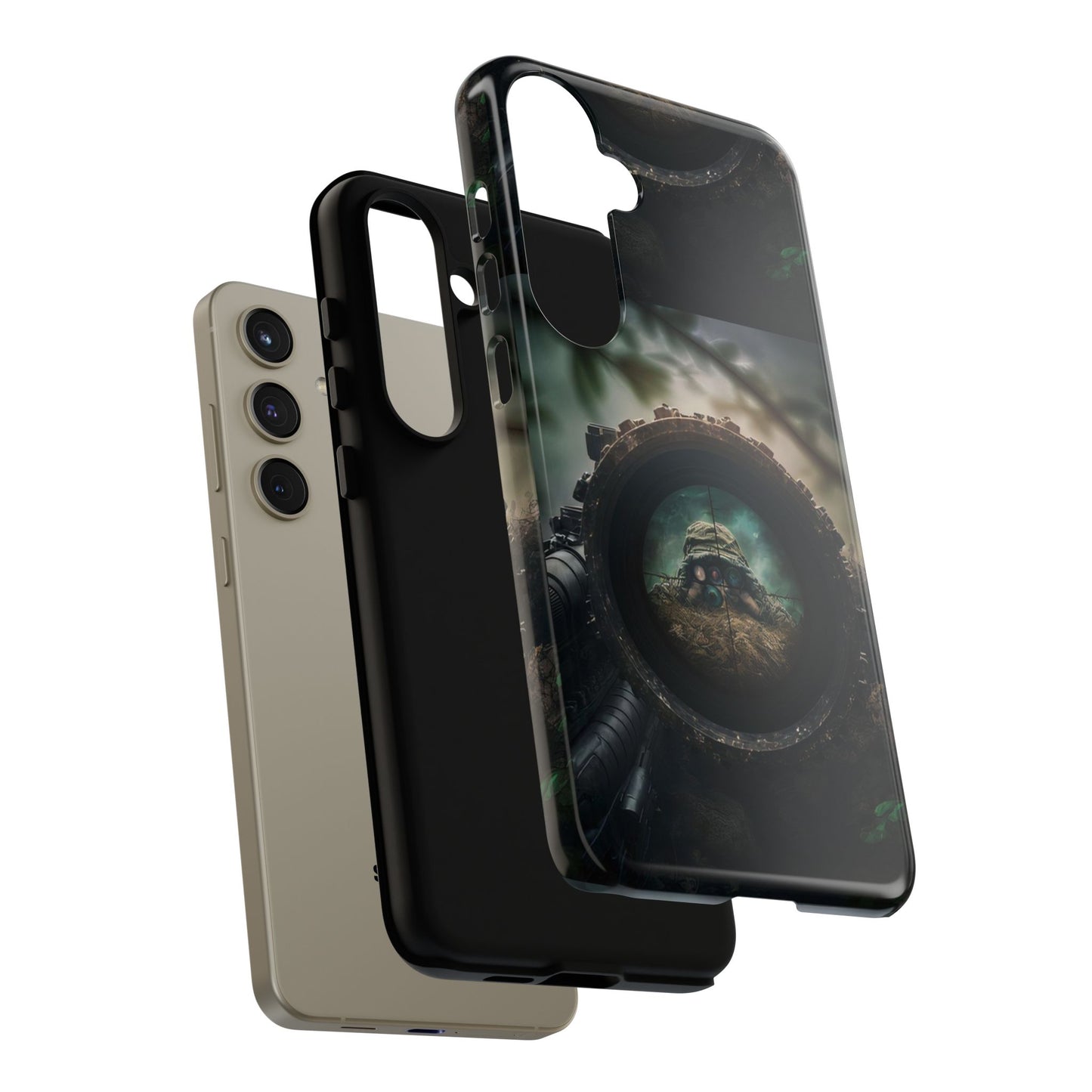 Sniper Scope Soldier Phone Case | Dual Layer Tough Cover  For iPhone