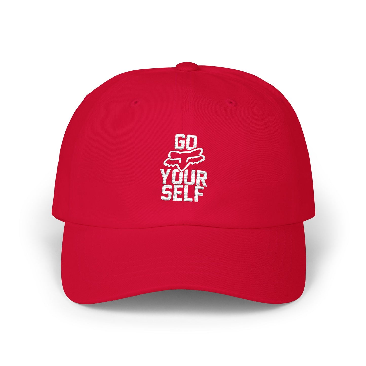 Go Fox Your Self embroidered Dad Cap | Motorsports Typography Baseball Hat
