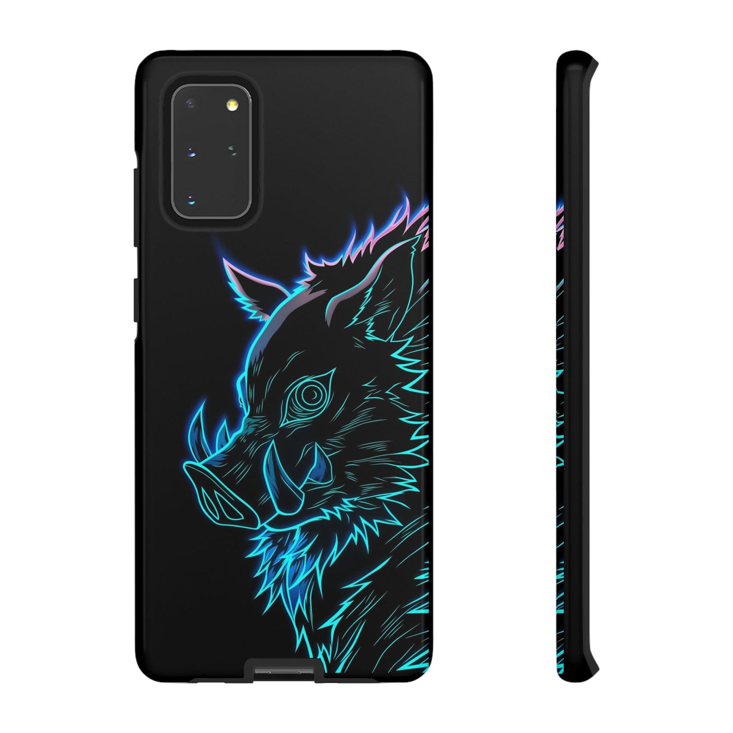 Tough Cases For iPhone, Galaxy, Anime Hashibira Beast Slayer Neon Design