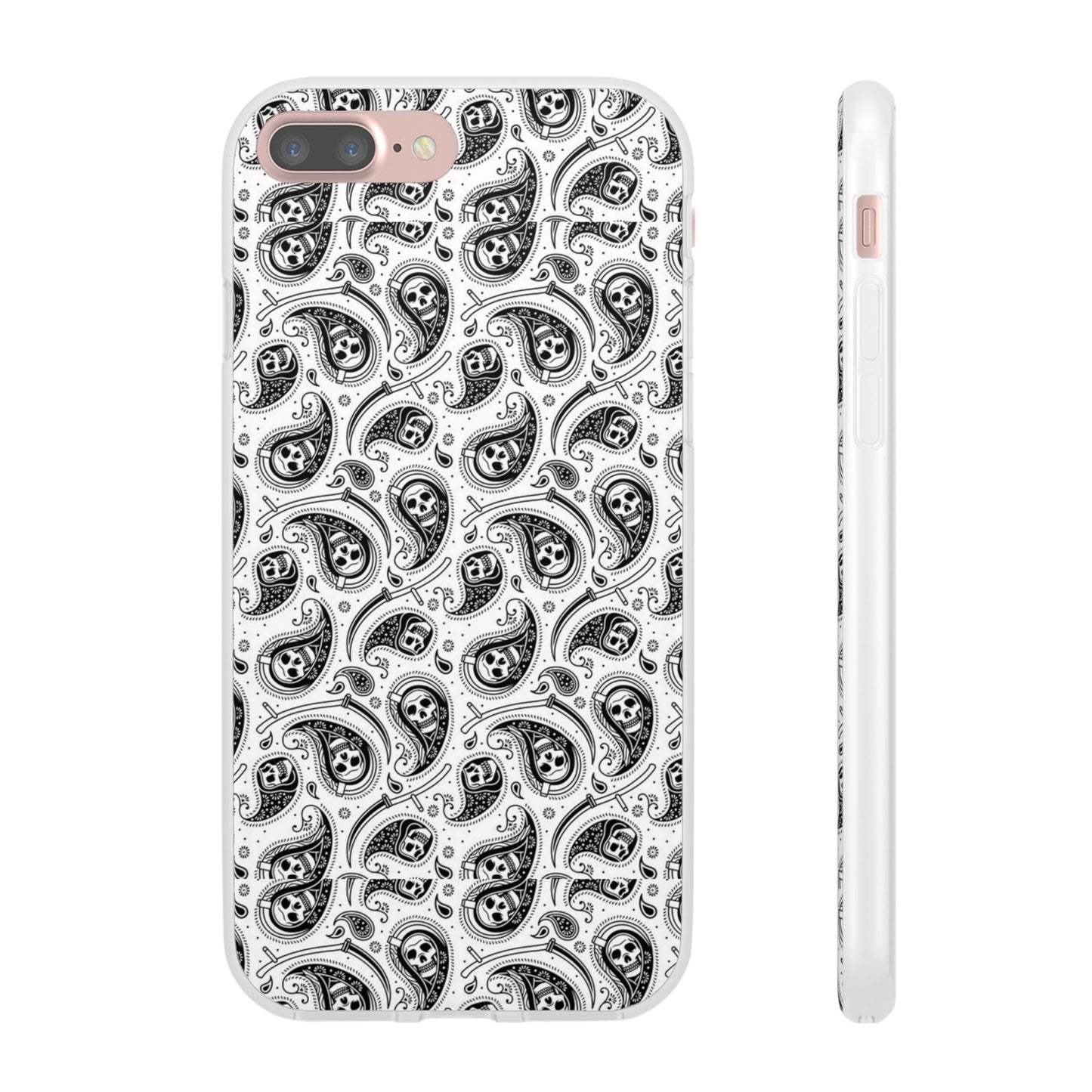 Skull Paisley Pattern Phone Case TPU Soft Flexi Case for iPhones