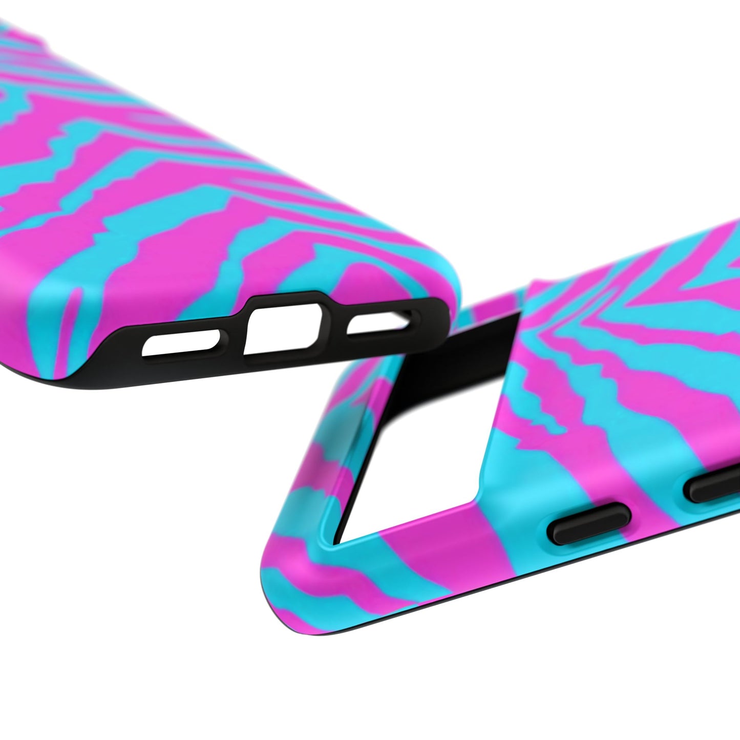 Animal Print Hot Pink And Teal Tough Case for iPhone, Galaxy and Google Pixel