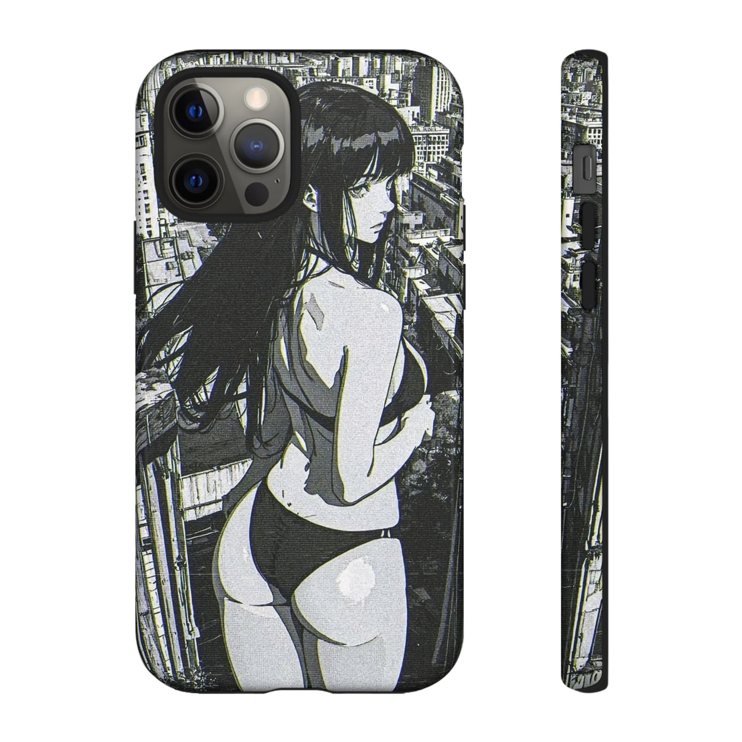 Tough Phone Case, Anime Manga Girl Bikini Design, iPhone, Galaxy, Google Pixel, Hentai Ecchi Art