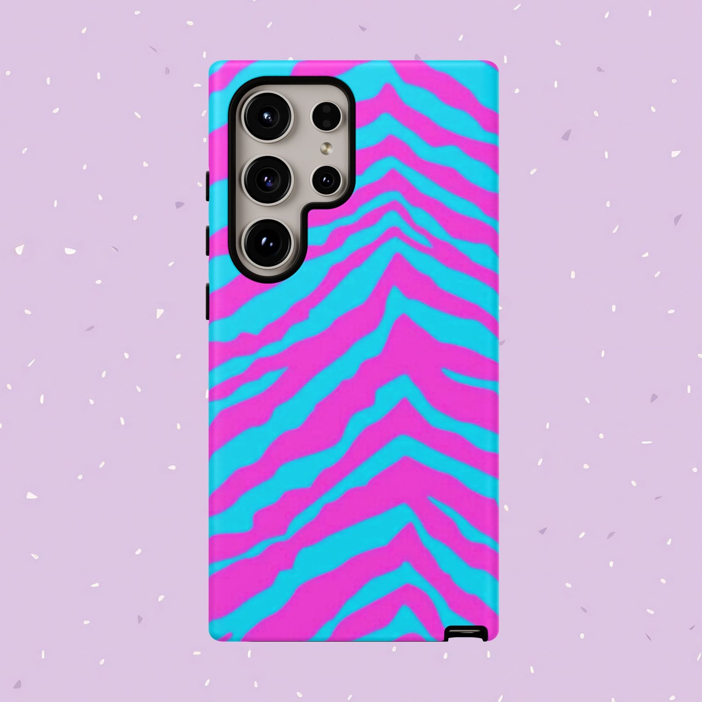 Animal Print Hot Pink And Teal Tough Case for iPhone, Galaxy and Google Pixel