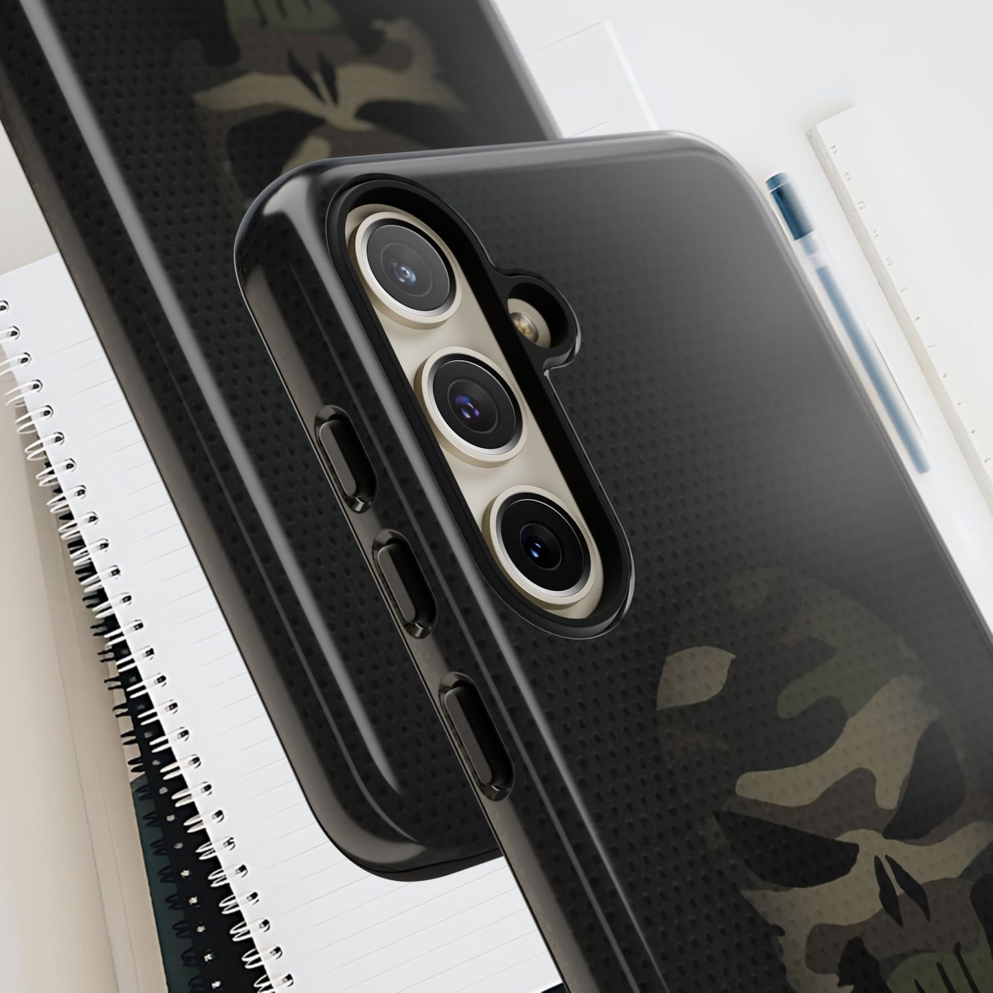 Camo Green Tough Case For iPhone, Samsung Galaxy, Jake Skull Punisher Graphic