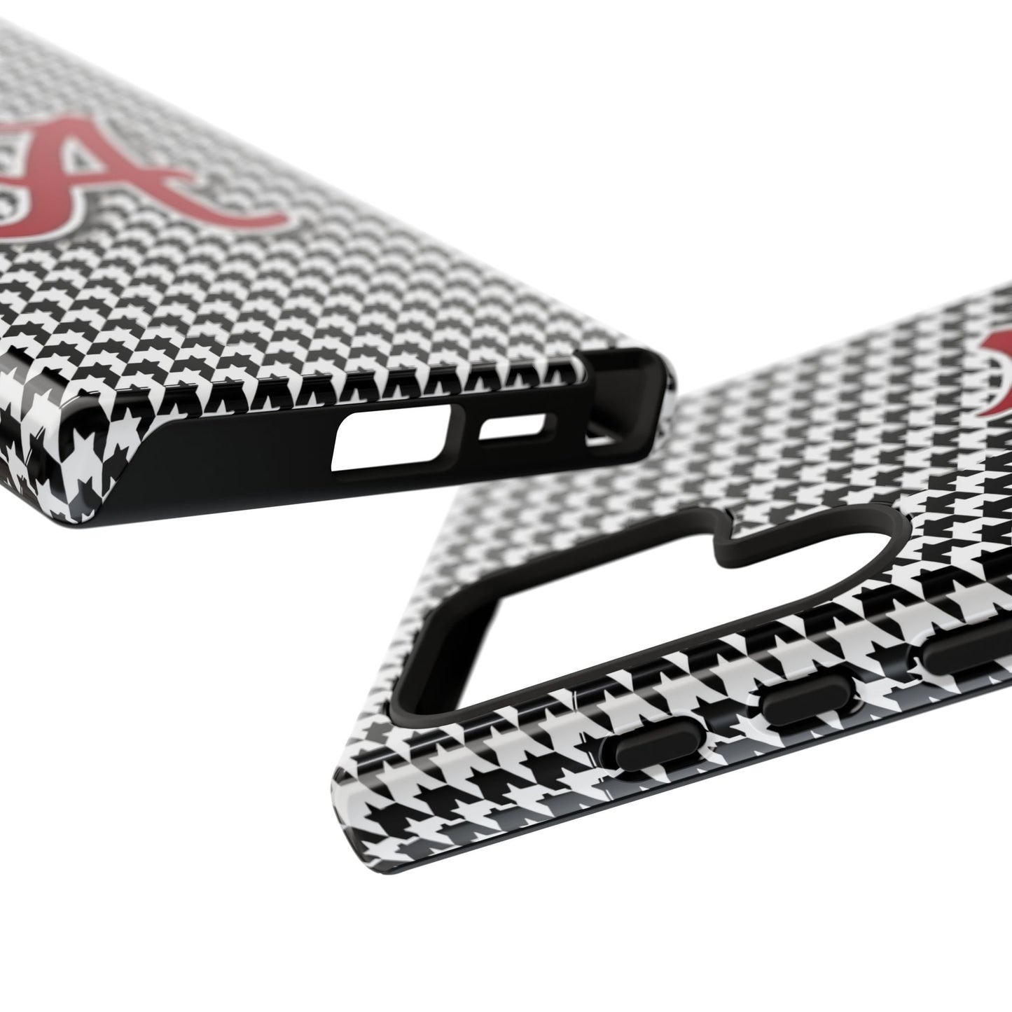 Alabama Houndstooth Phone Case, Tough Cases, College RTR Fan Gear, Initial A
