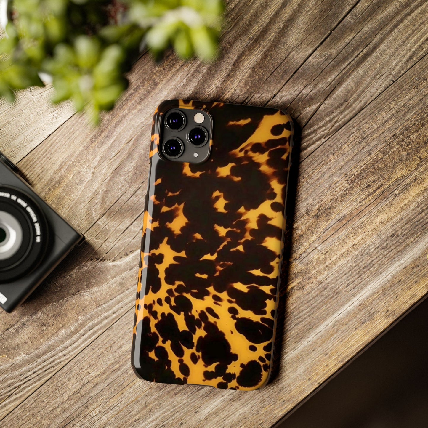 Two Tone Tortoiseshell iPhone Ultra Slim Cases, Glossy Finish