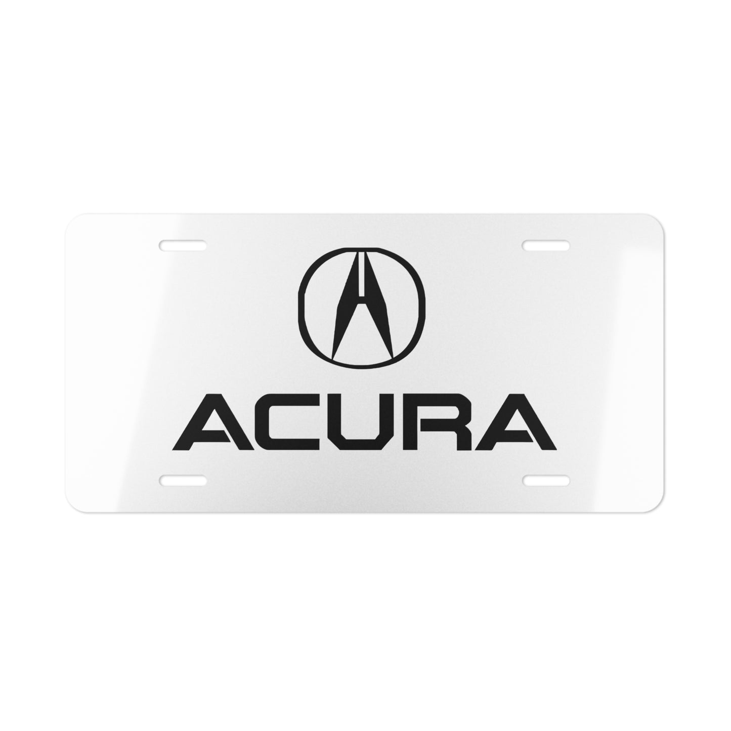 Compatible With Acura Front Vanity License Plate, White Custom Car Tag