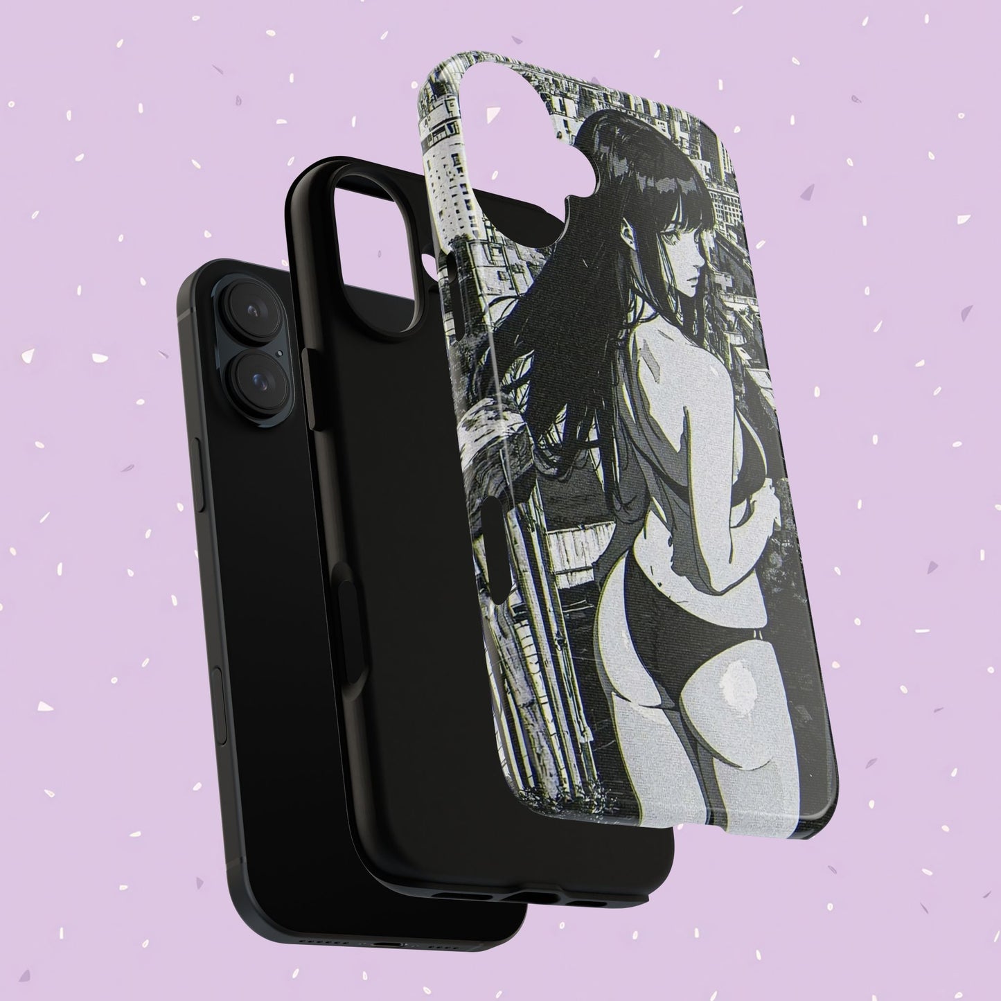 Tough Phone Case, Anime Manga Girl Bikini Design, iPhone, Galaxy, Google Pixel, Hentai Ecchi Art