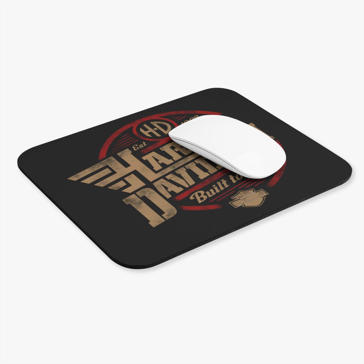 Mouse Pad (Rectangle), Harley Built To Last, Davidson Motorcycle Design