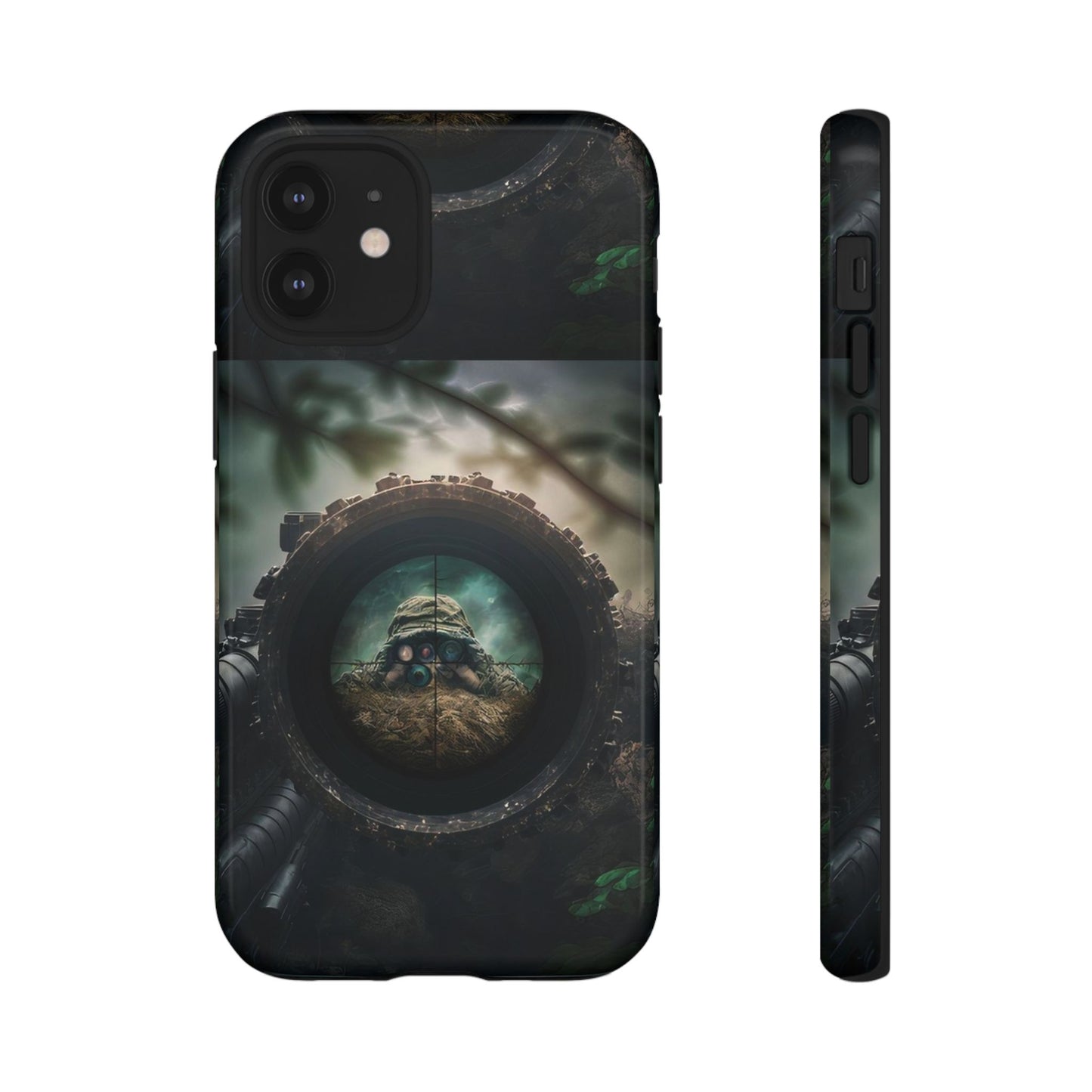 Sniper Scope Soldier Phone Case | Dual Layer Tough Cover  For iPhone