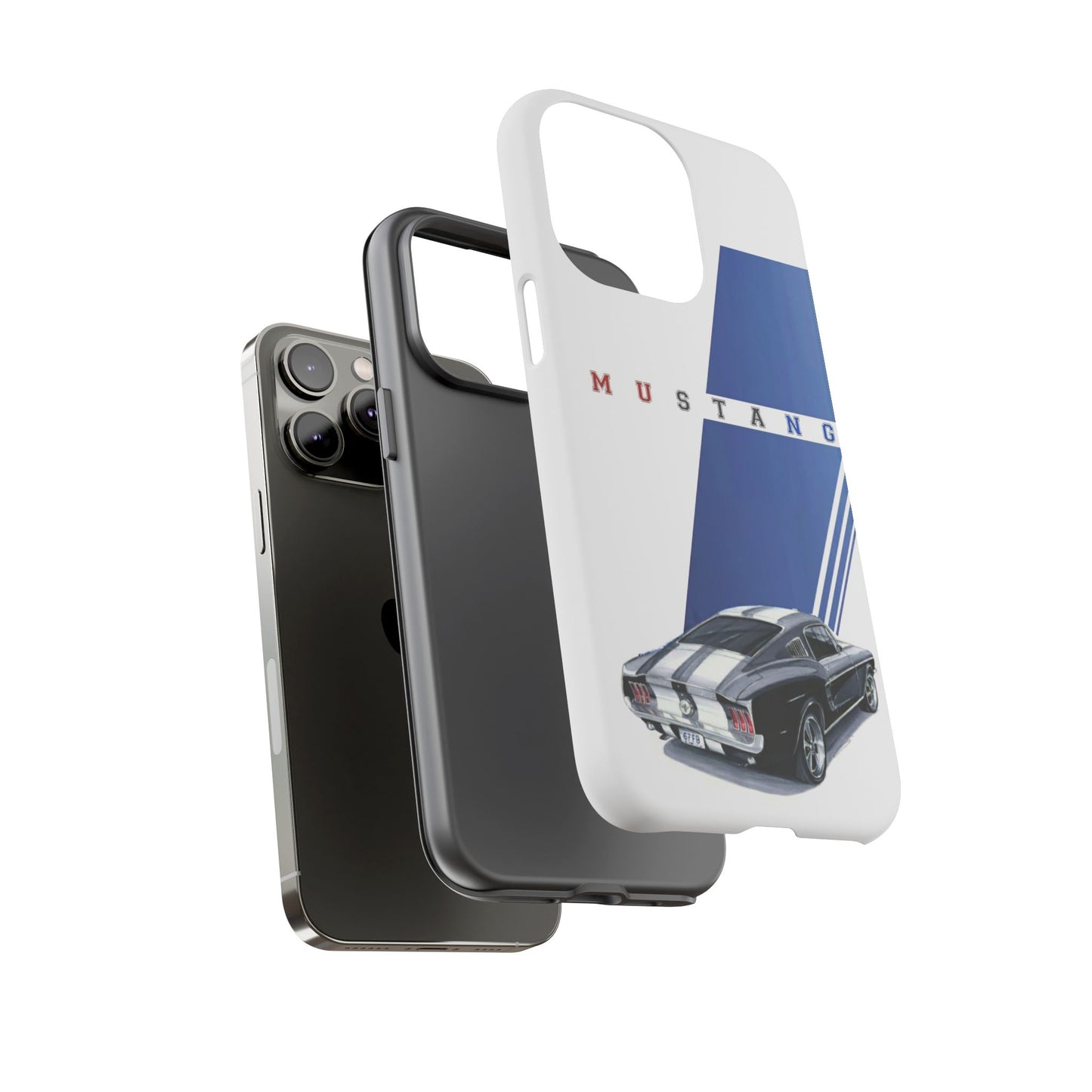 Mustang Car Art Tough Cases For iPhones, Samsung Galaxy and Google Pixel