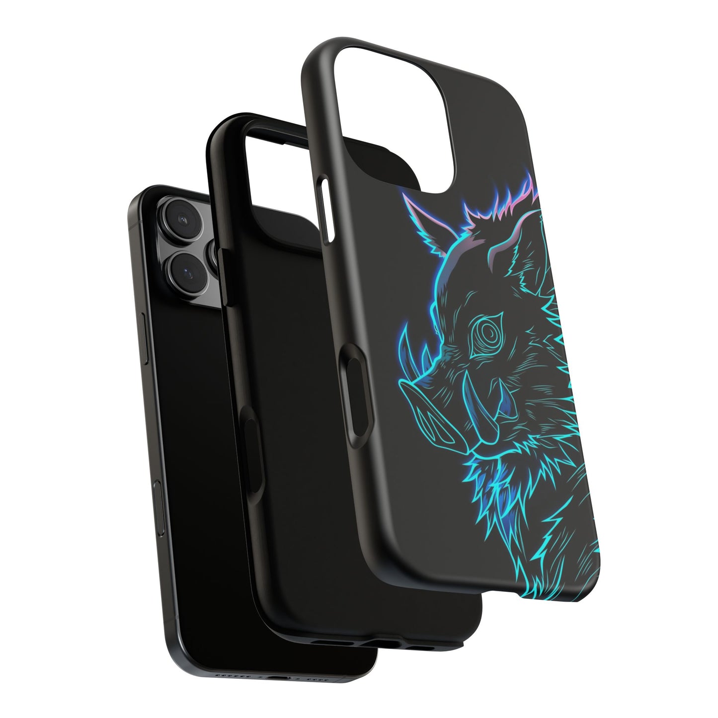 Tough Cases For iPhone, Galaxy, Anime Hashibira Beast Slayer Neon Design