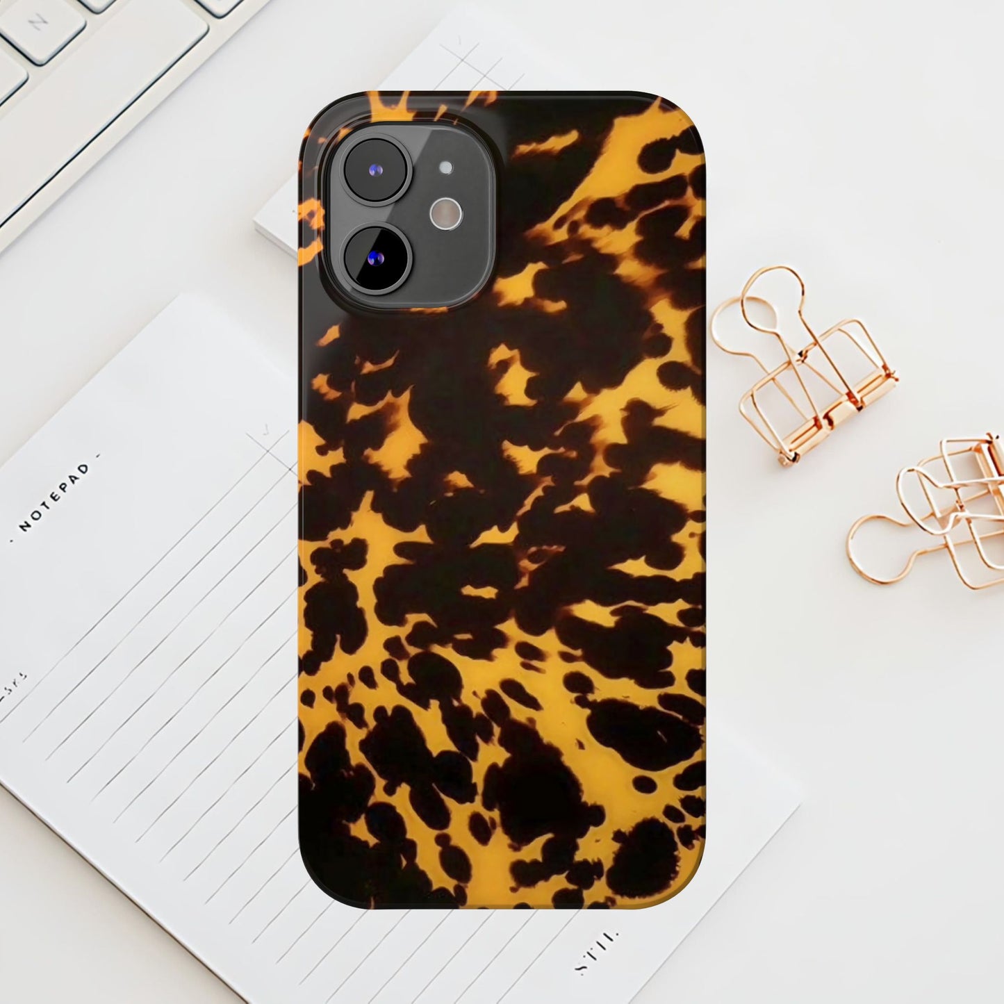 Two Tone Tortoiseshell iPhone Ultra Slim Cases, Glossy Finish