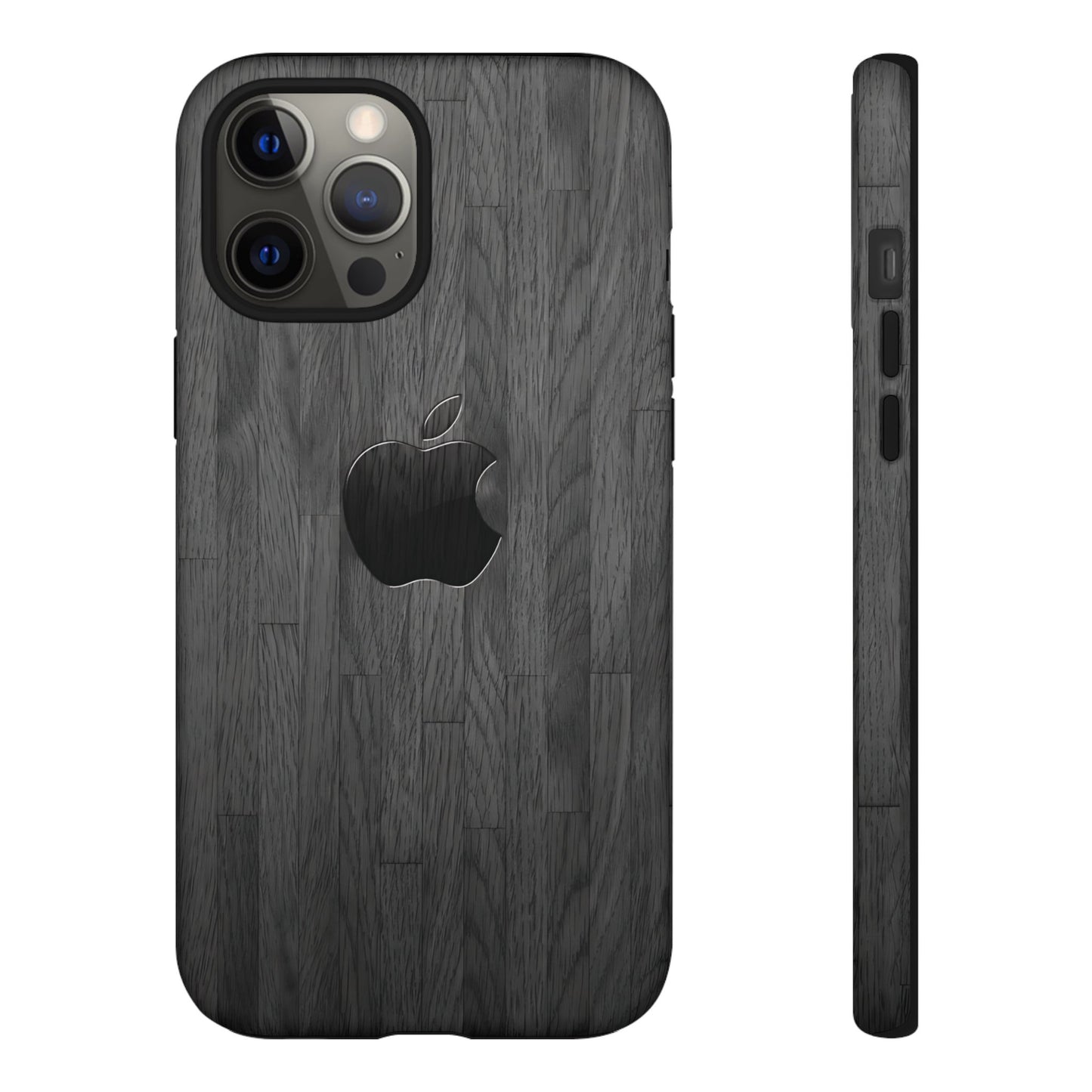 Tough Cases For iPhones, Gray Wood Color Rugged Phone Case