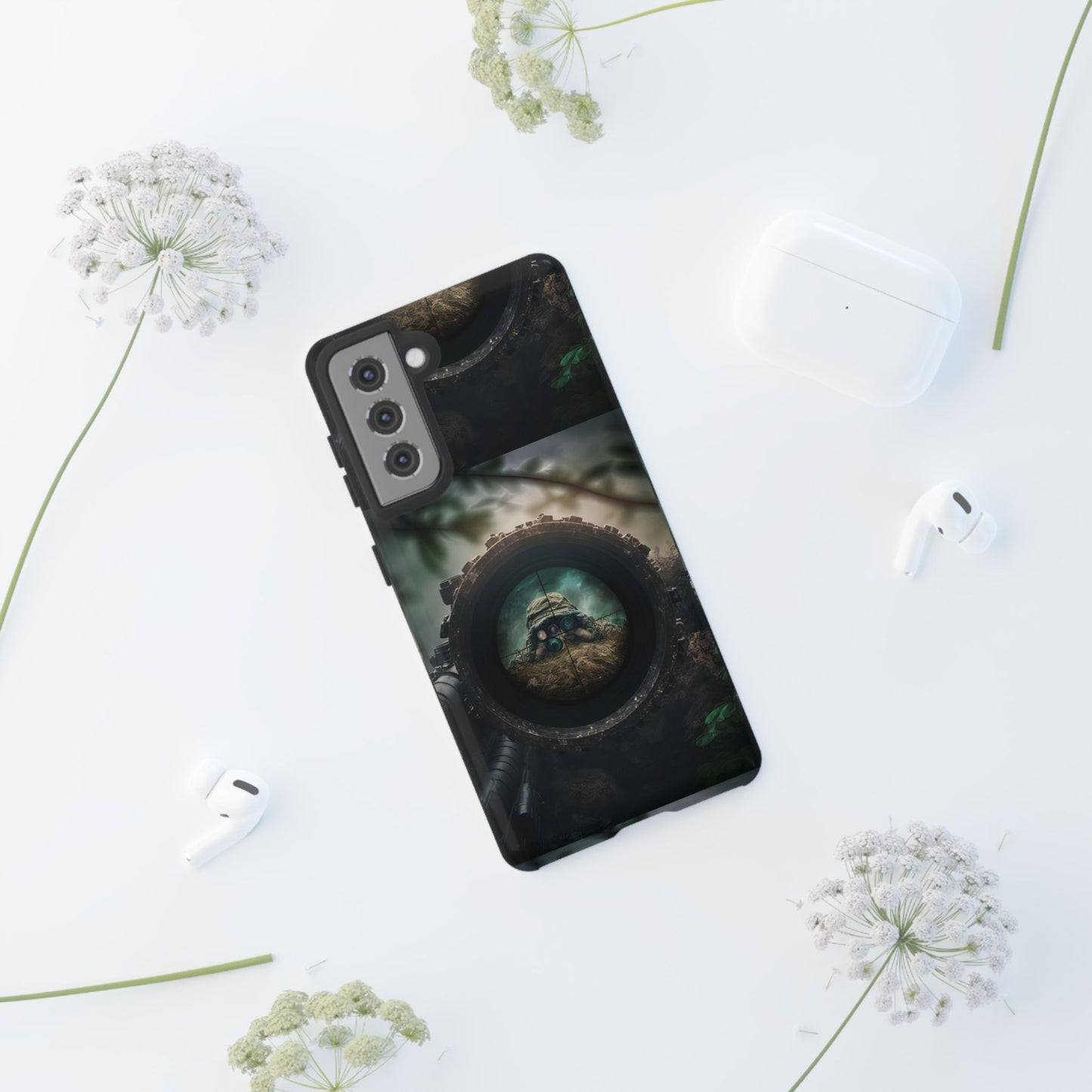 Sniper Scope Soldier Phone Case | Dual Layer Tough Cover  For iPhone