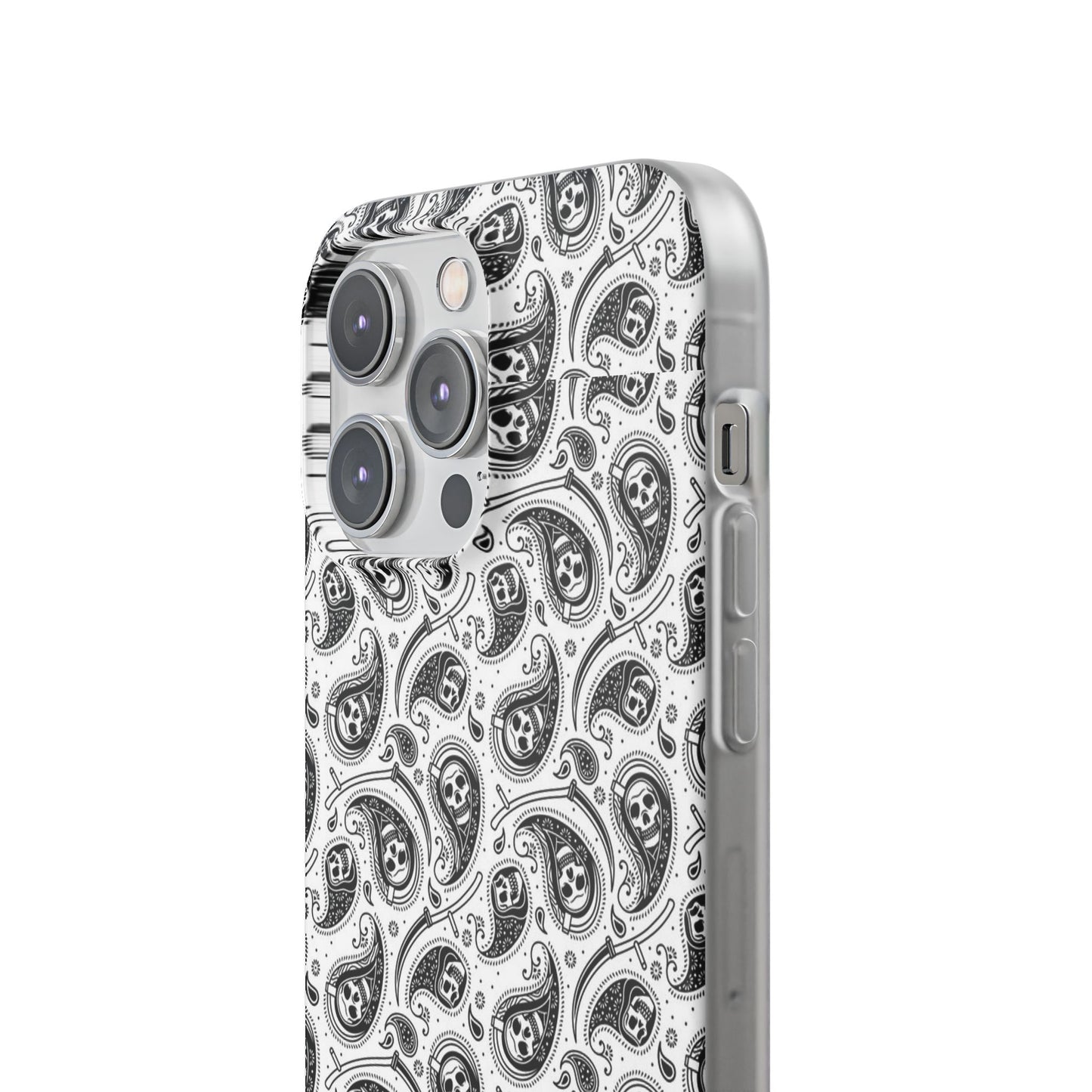 Skull Paisley Pattern Phone Case TPU Soft Flexi Case for iPhones
