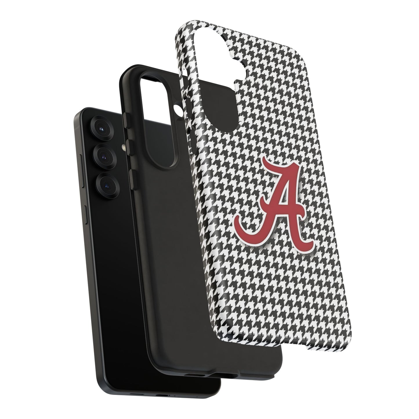 Alabama Houndstooth Phone Case, Tough Cases, College RTR Fan Gear, Initial A