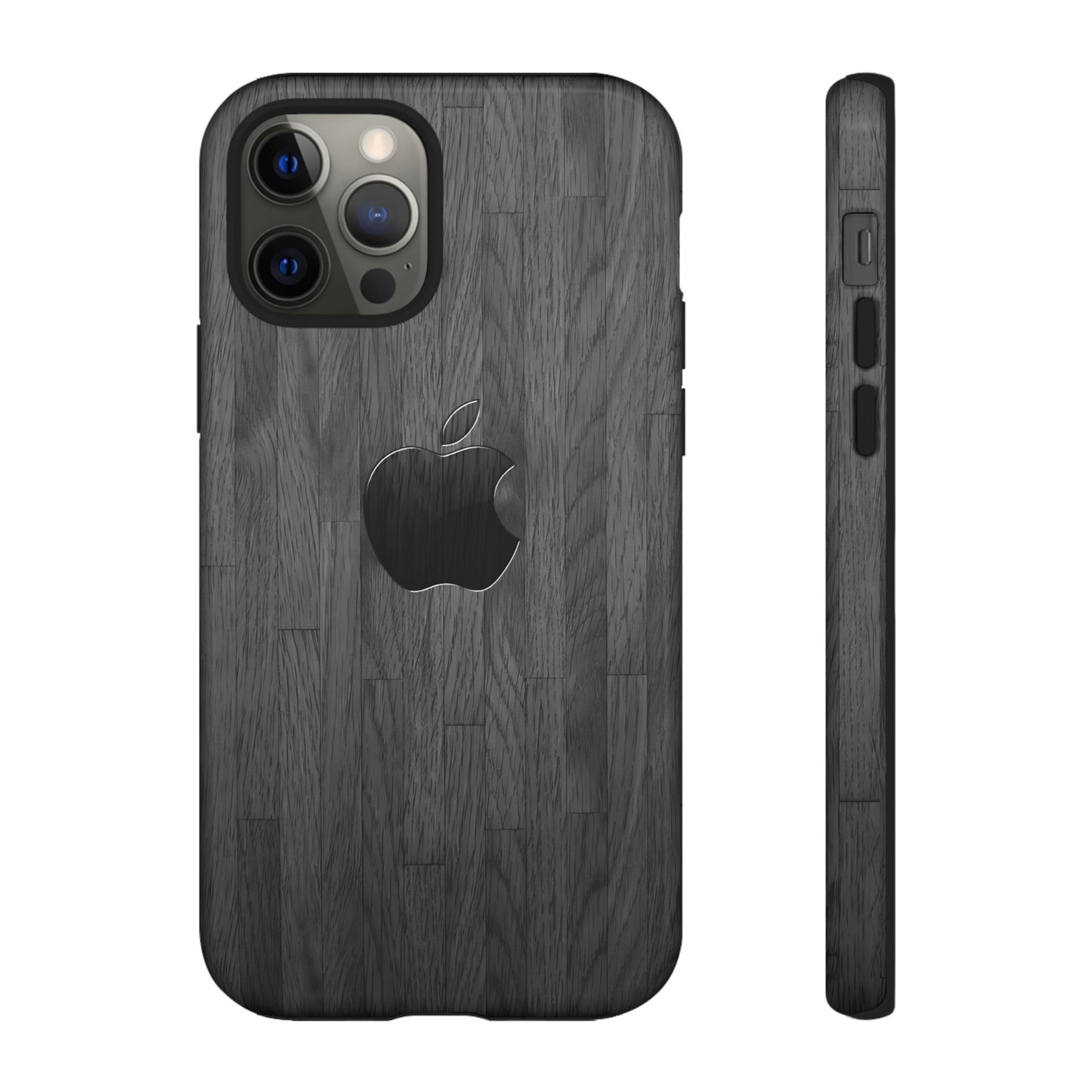 Tough Cases For iPhones, Gray Wood Color Rugged Phone Case