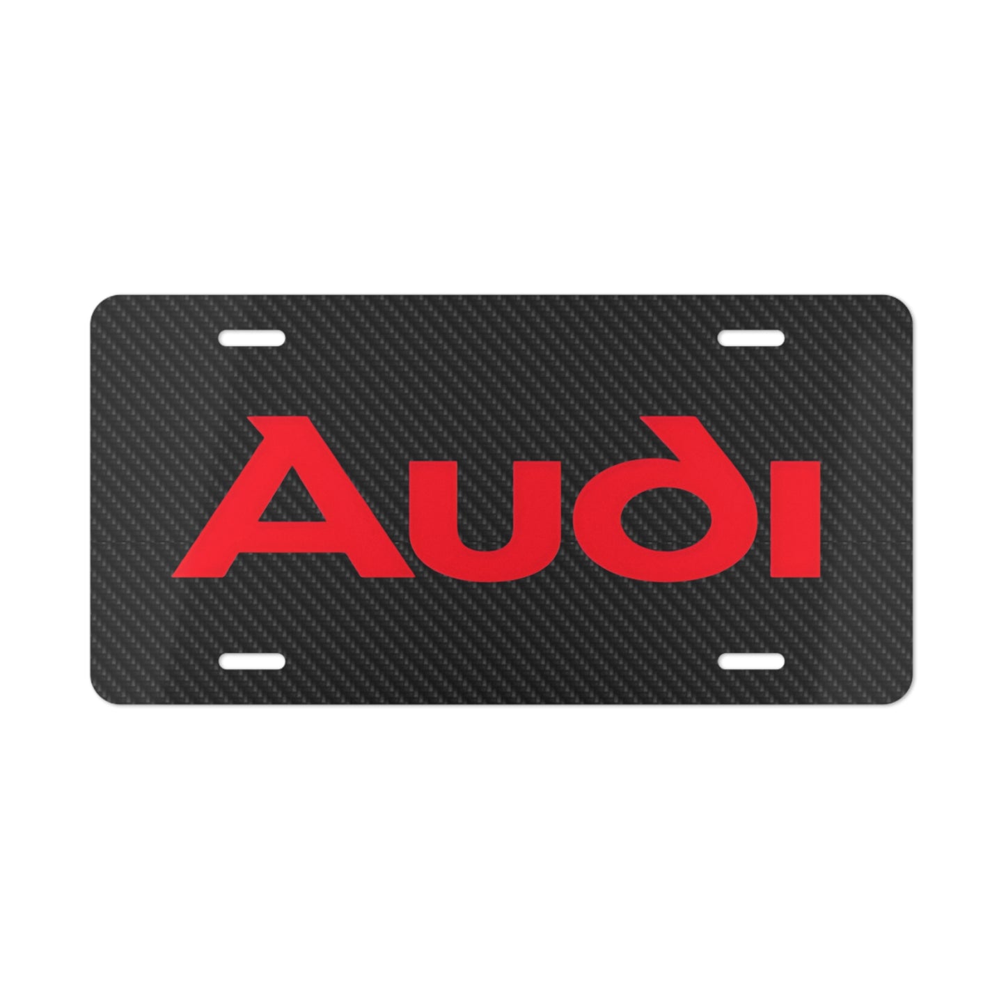 Compatible With Audi, Black Mesh Front Vanity License Plate, Custom Car Tags