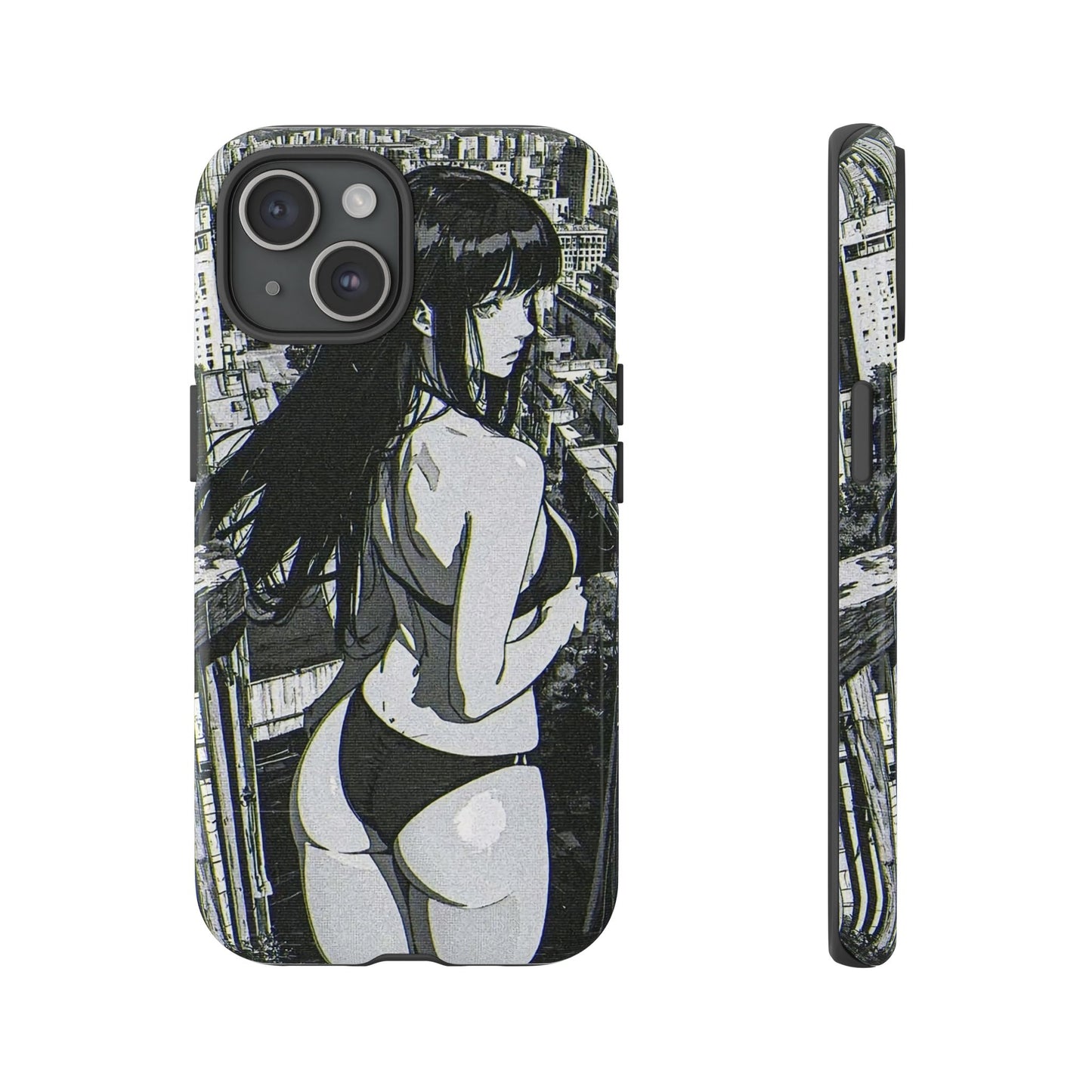 Tough Phone Case, Anime Manga Girl Bikini Design, iPhone, Galaxy, Google Pixel, Hentai Ecchi Art