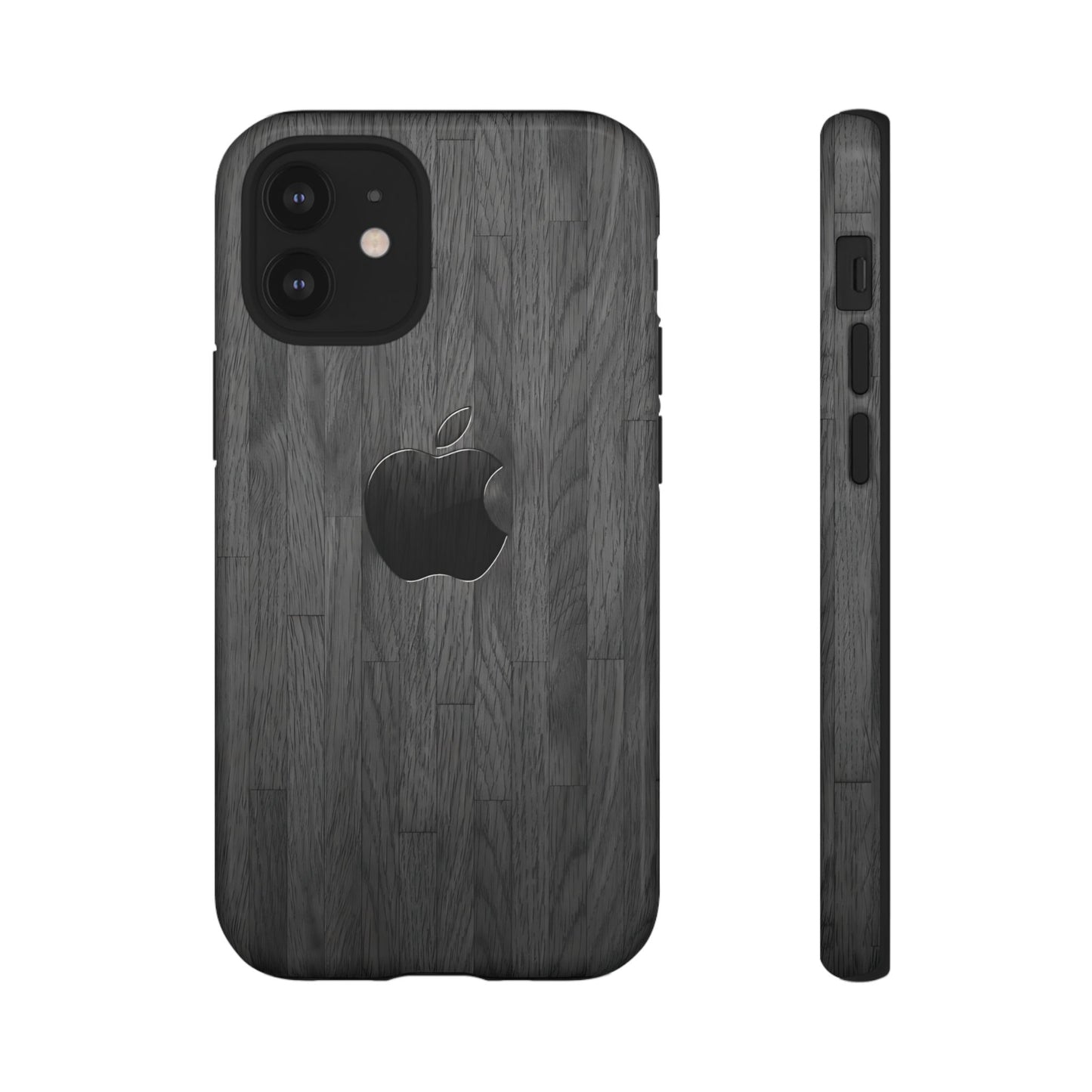 Tough Cases For iPhones, Gray Wood Color Rugged Phone Case