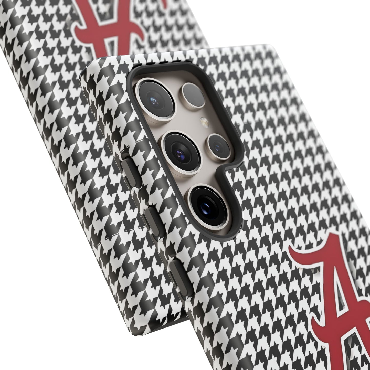 Alabama Houndstooth Phone Case, Tough Cases, College RTR Fan Gear, Initial A