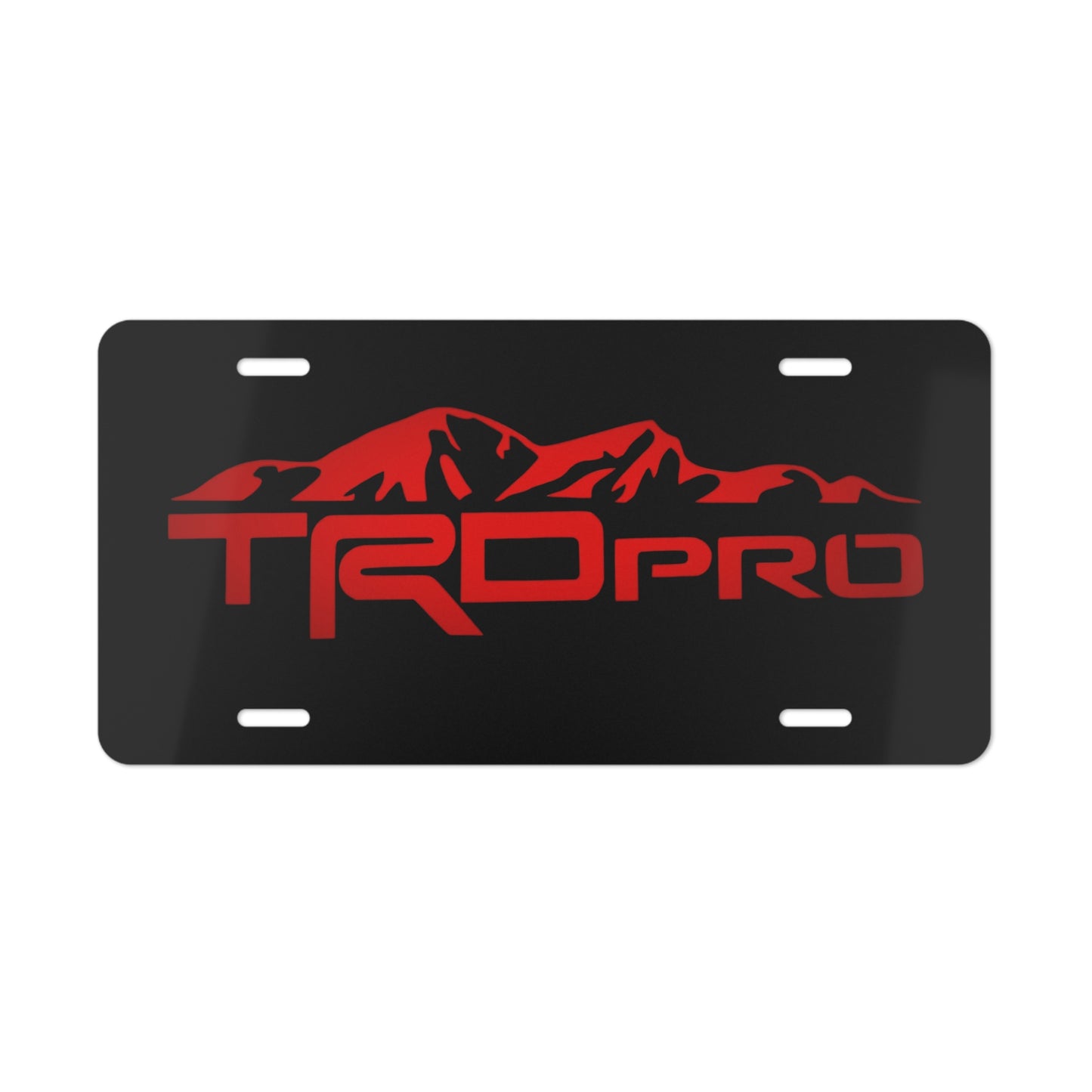 TRD PRO Front Vanity License Plate Toyota Mountain Bed Design