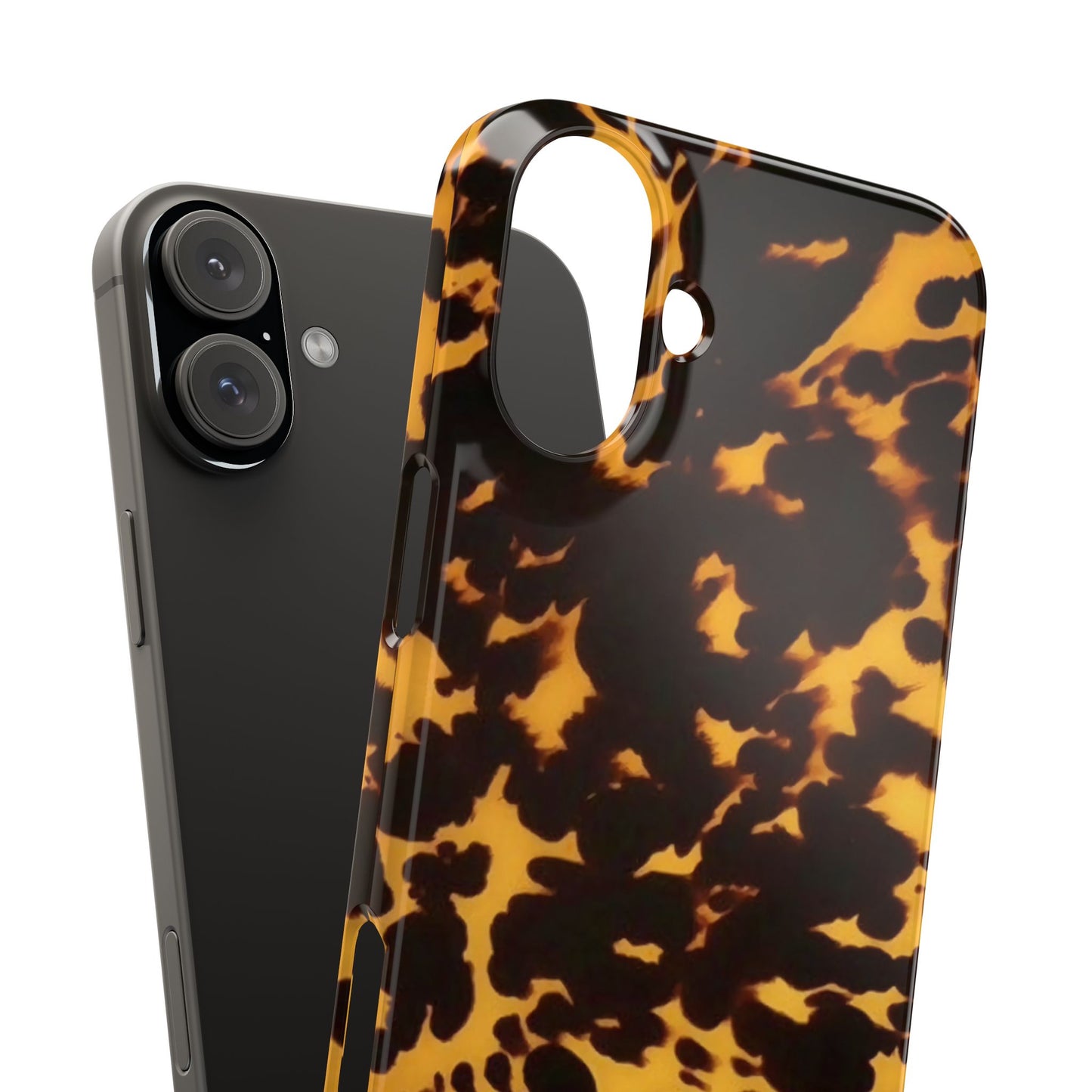 Two Tone Tortoiseshell iPhone Ultra Slim Cases, Glossy Finish